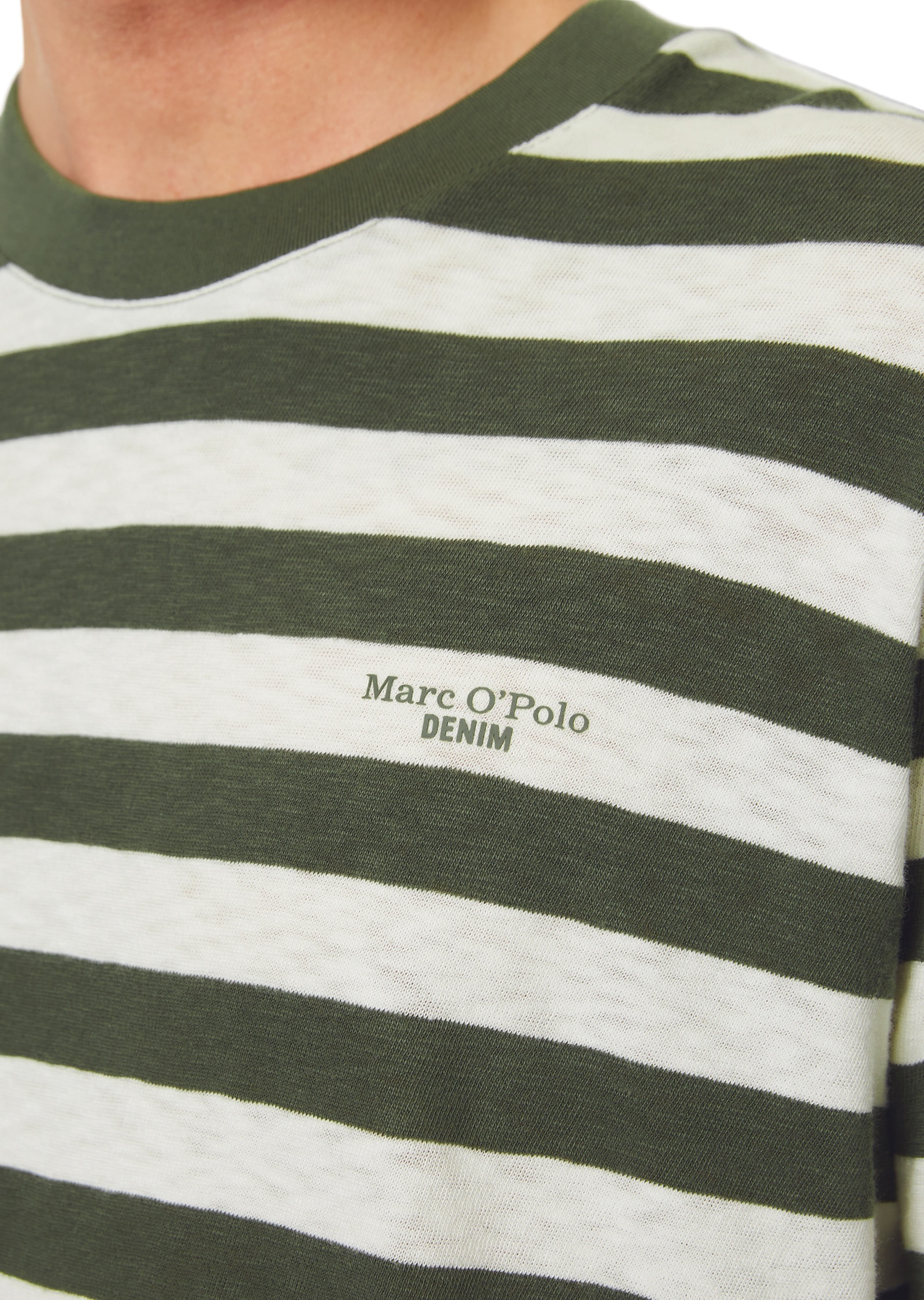 Marc O'Polo DENIM T-Shirt »aus gestreifter Bio-Baumwolle«