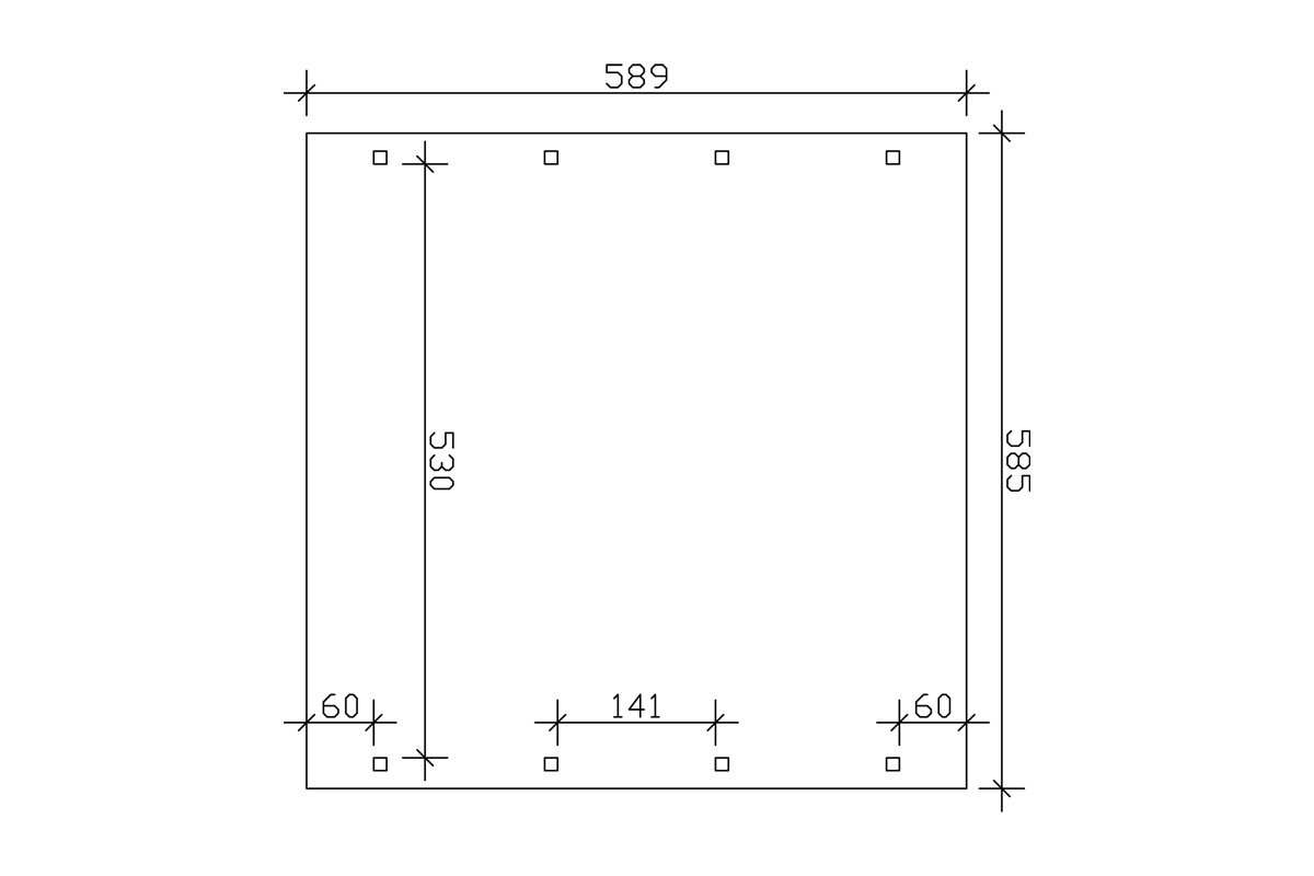 Skanholz Doppelcarport »Spreewald«, 530 cm, grün