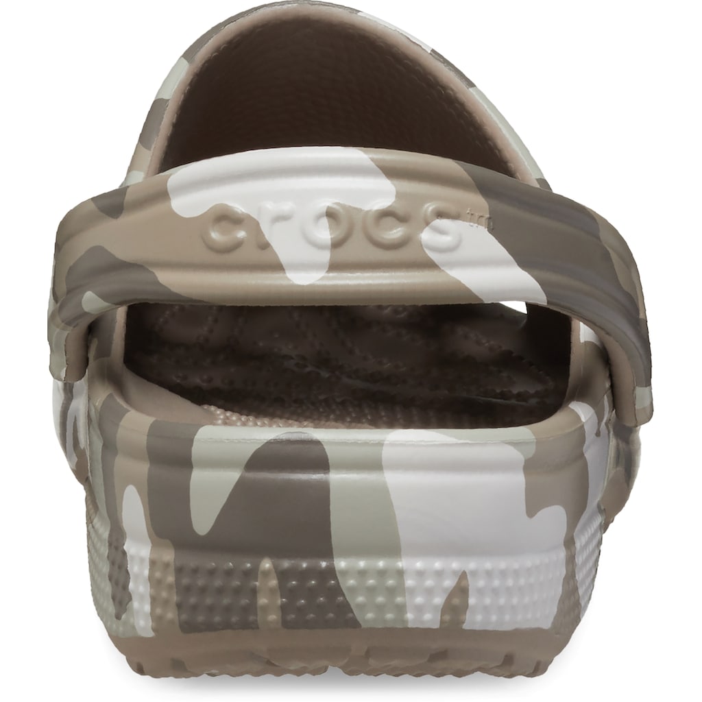 Crocs Clog »Classic Printed Camo Clog«, Sommerschuh, Gartenschuh, Poolslides, mit allover Muster