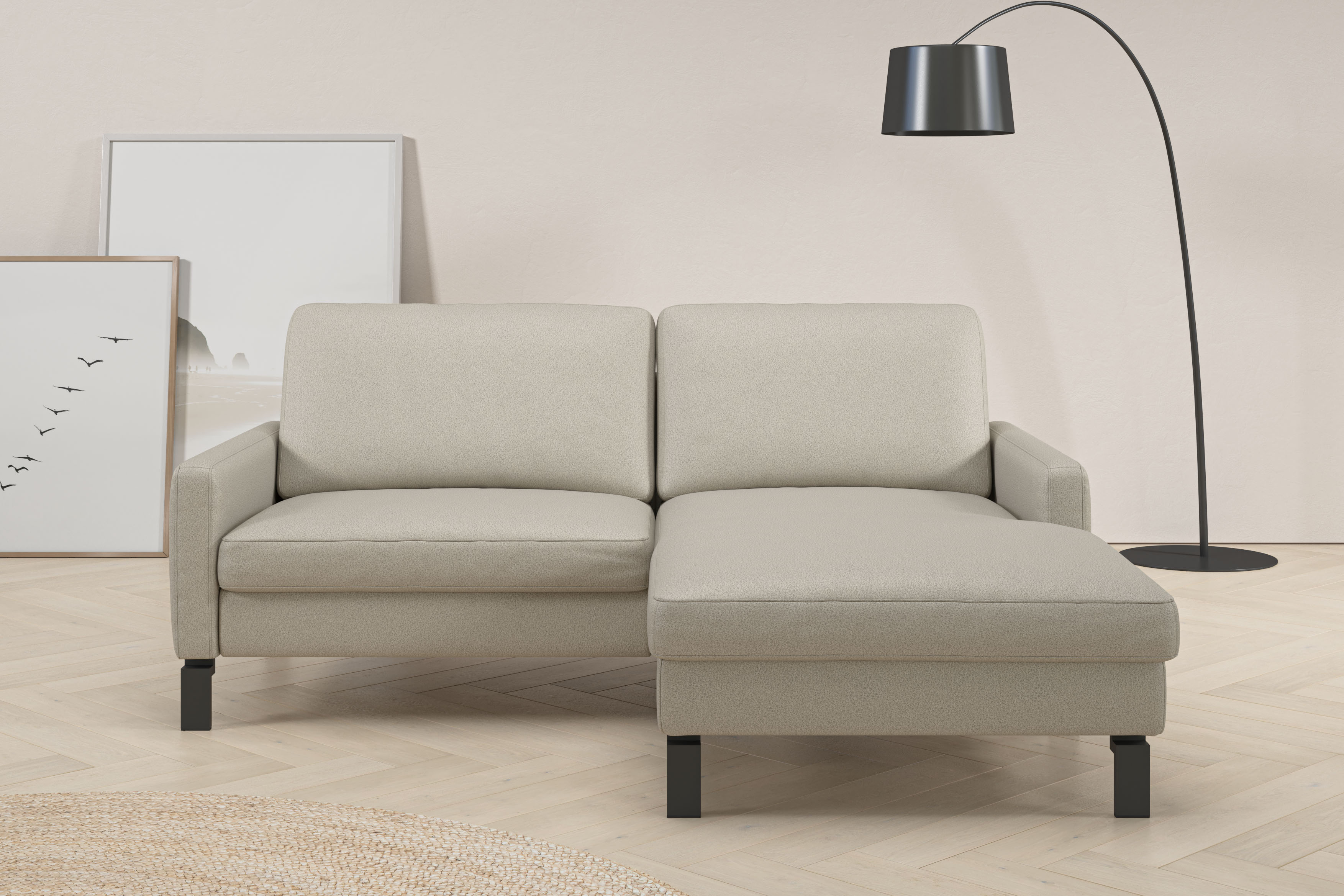 Home affaire Ecksofa "Lecce, L-Form, Federkernpolsterung, Breite 194 cm" inkl. saugroboterfreundliche Höhe & schmale Armlehnen