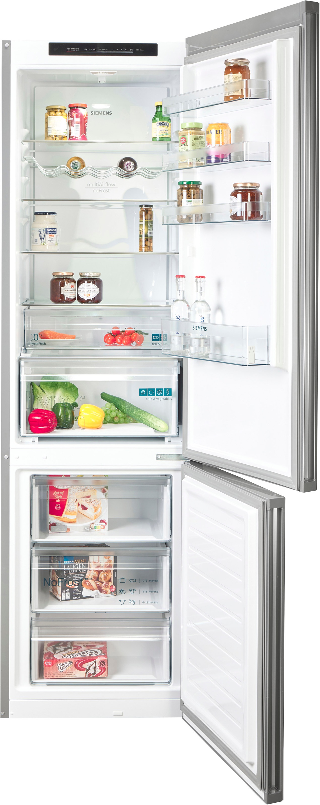 SIEMENS Kühl-/Gefrierkombination iQ300 »KG39N2LAF«, noFrost, hyperFresh 0°C Schublade