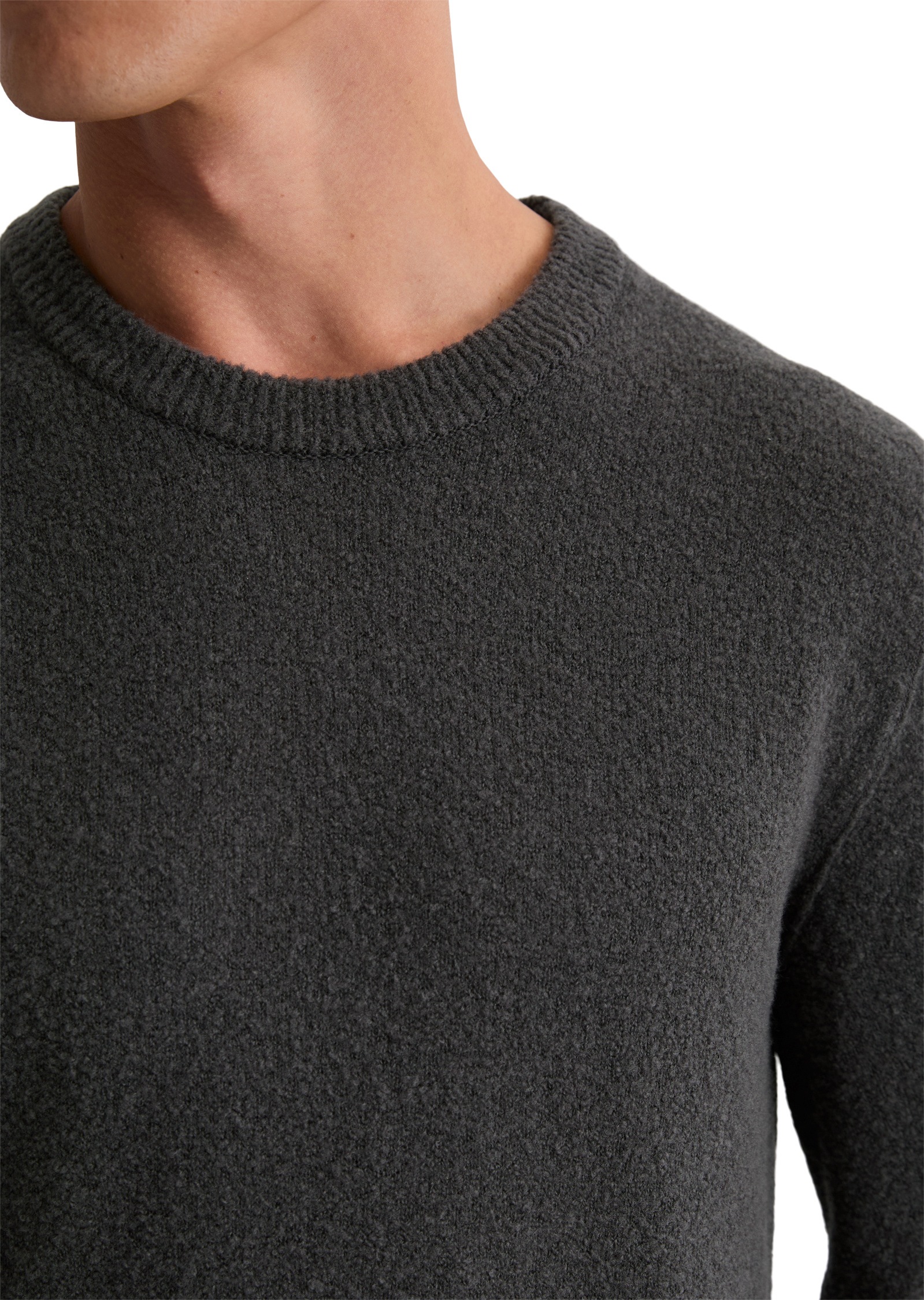 Marc O'Polo Rundhalspullover »aus strukturiertem Wolle-Mix«