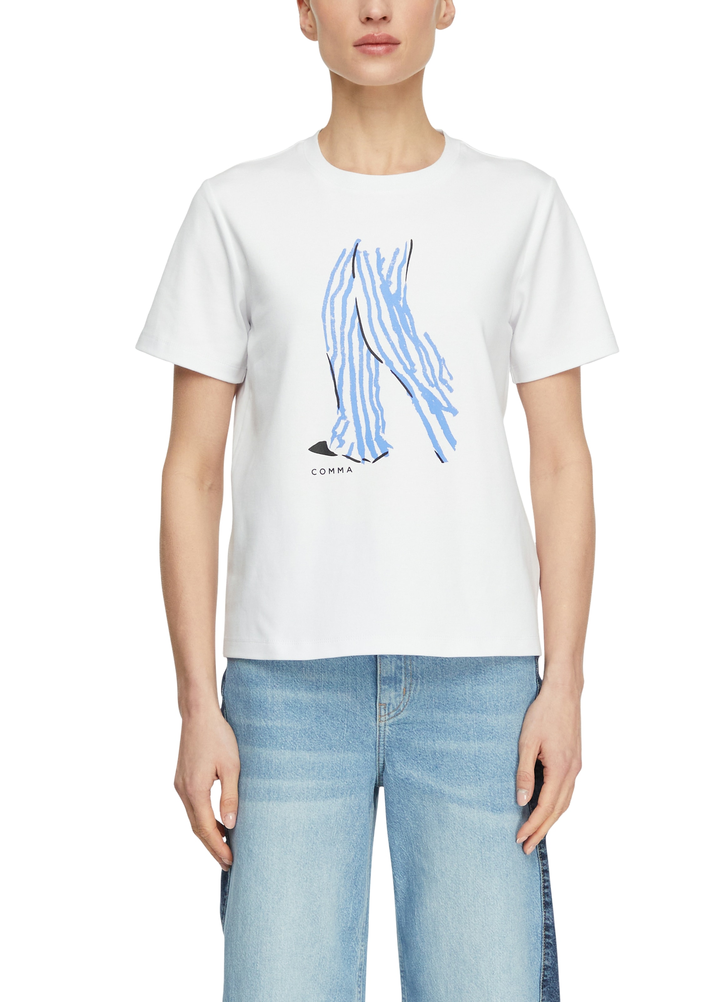 Comma T-Shirt mit Artwork günstig online kaufen