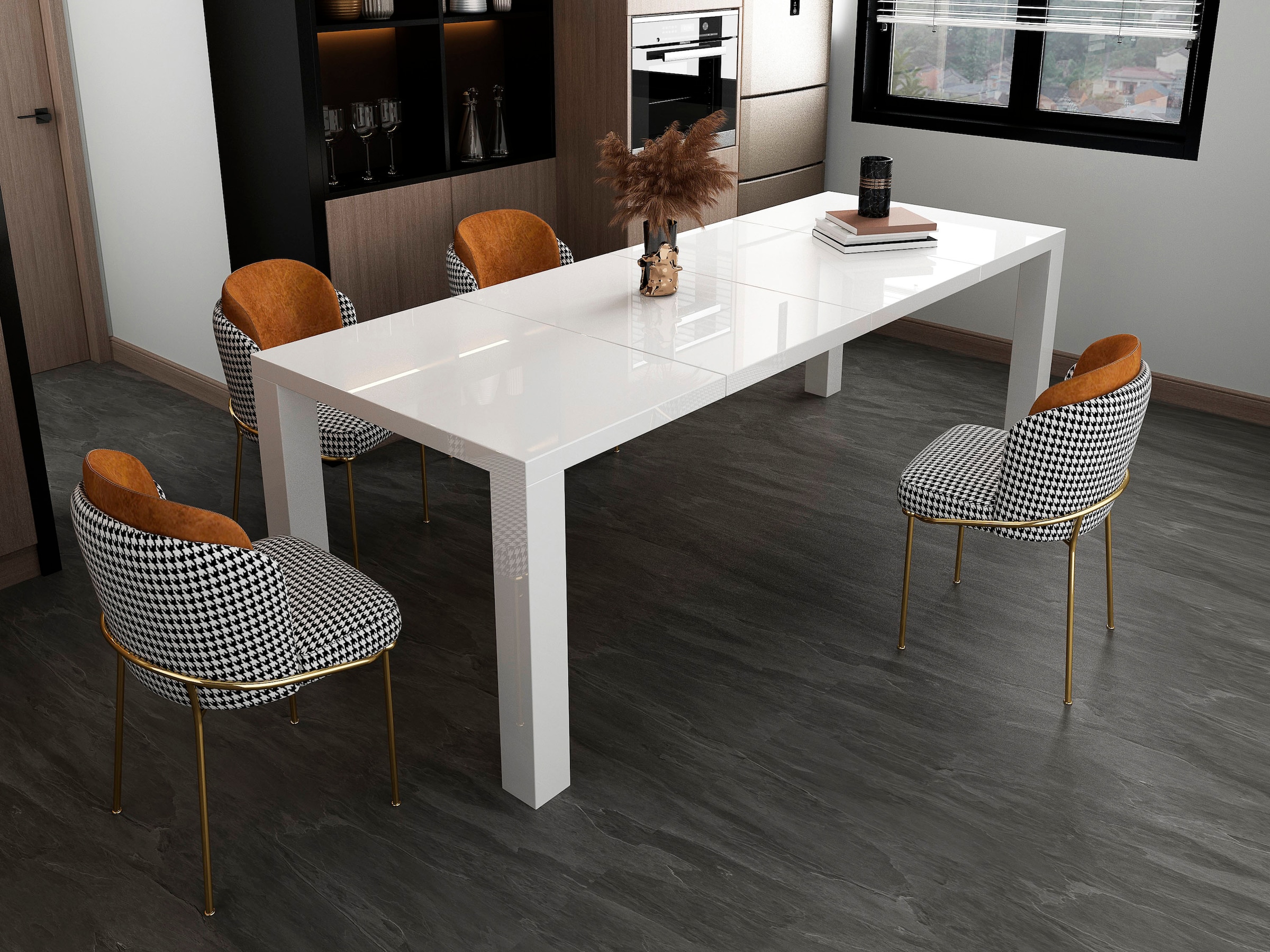 SalesFever Esstisch "Stilvoller Tisch" hochglanz lackiert, ausziehbar günstig online kaufen