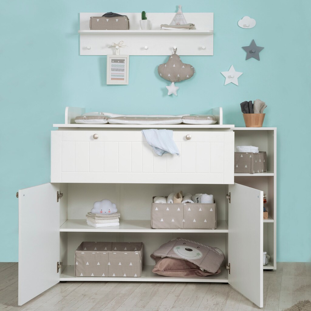 roba® Babyzimmer-Komplettset »Mia«, (Set, 3 St., Kinderbett, Schrank, Wickelkommode)