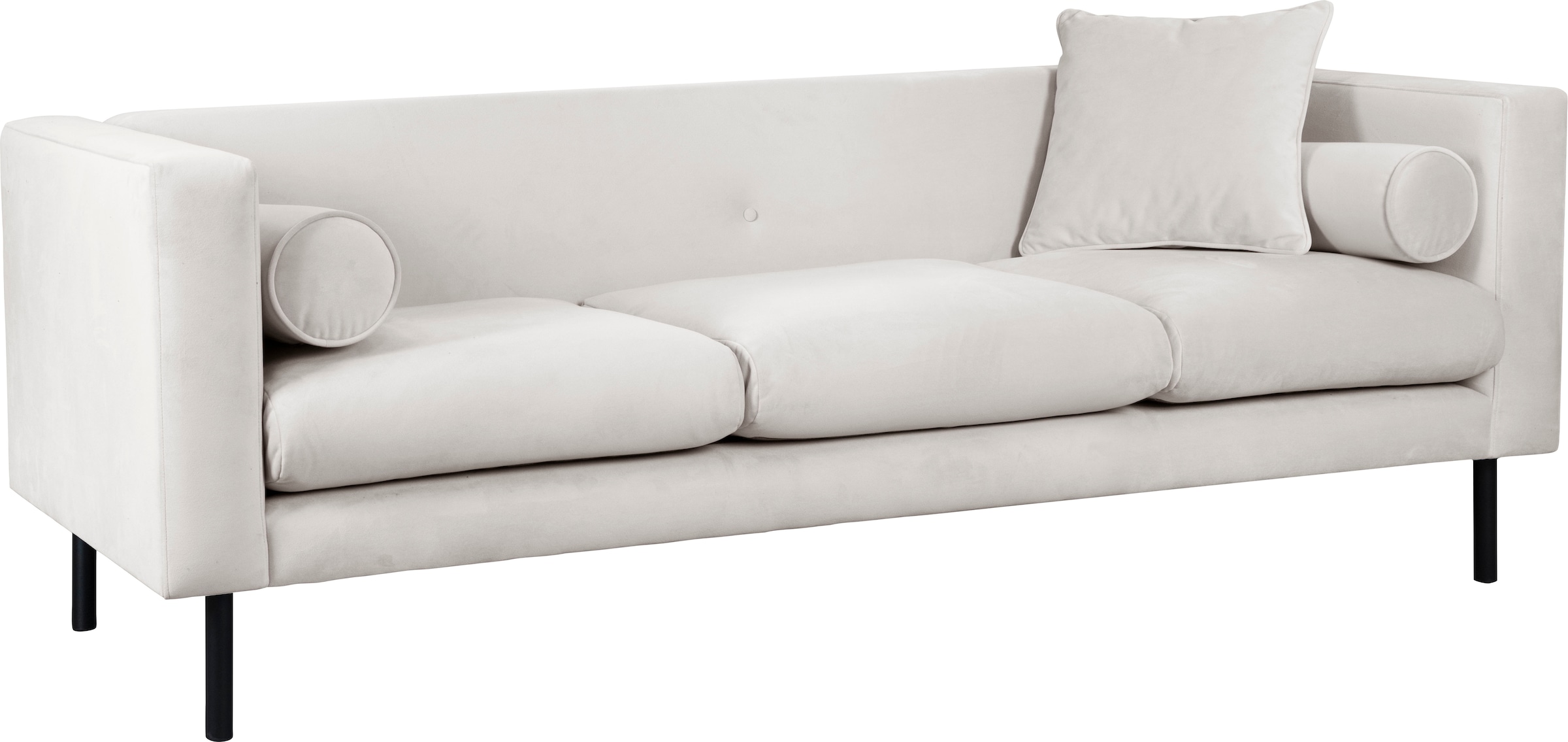 Guido Maria Kretschmer Home&Living 3-Sitzer »Lillibeth Designsofa mit Wellenunterfederung, Maße B/T/H: 218/74/83 cm«, Zierkissen als Wendekissen, Bezug Samtoptik oder Cord