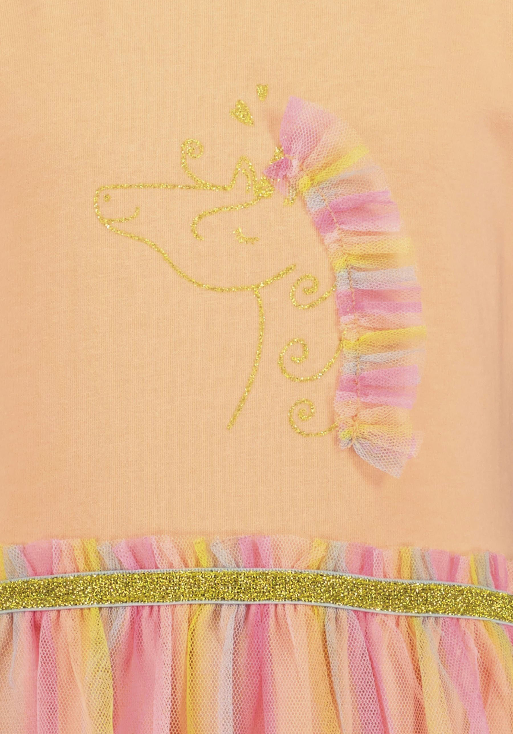 Thumbnail - Blue Seven Jerseykleid 1 tlg. tlg. mit aufgesetztem Tüllrock und tollem Frontmotiv