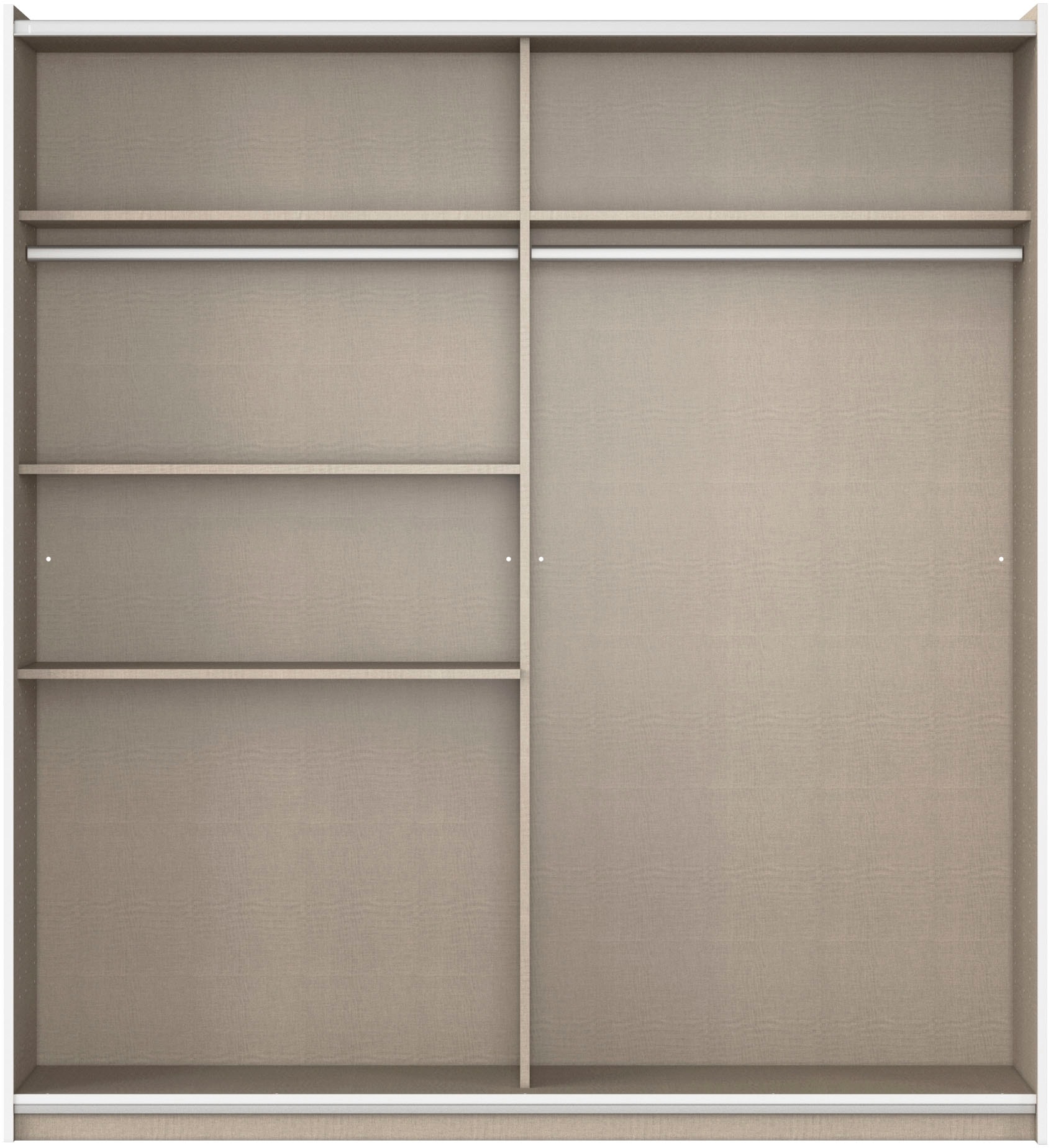 rauch Schwebetürenschrank »Kleiderschrank Schrank Garderobe SATURN mit 3 Ausstattungsvarianten«, 3 verschiedene Ausstattungsvarianten Griffe aus Metall MADE IN GERMANY