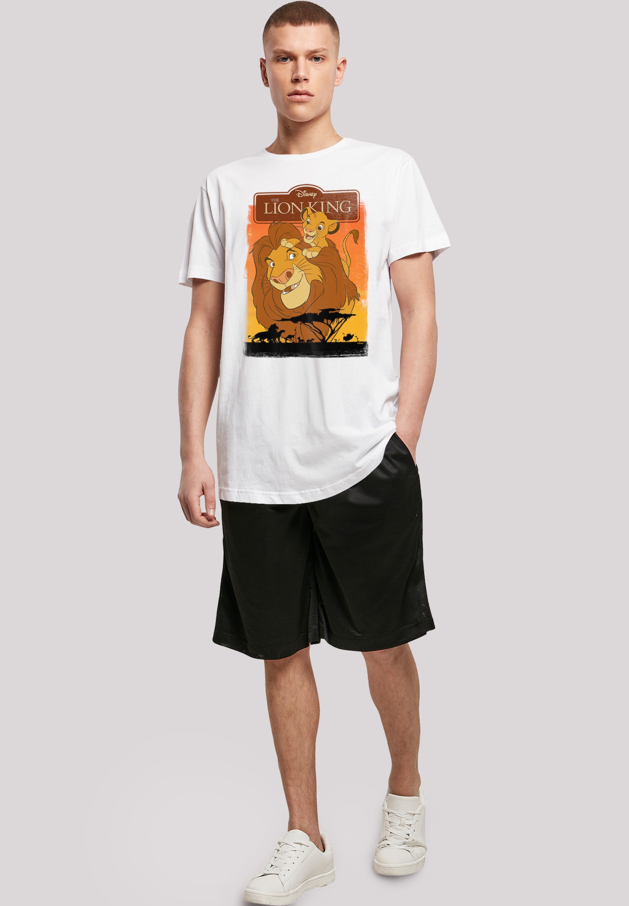 F4NT4STIC T-Shirt »Disney Der König der Löwen Simba und Mufasa«, Herren,Premium Merch,Lang,Longshirt,Bedruckt