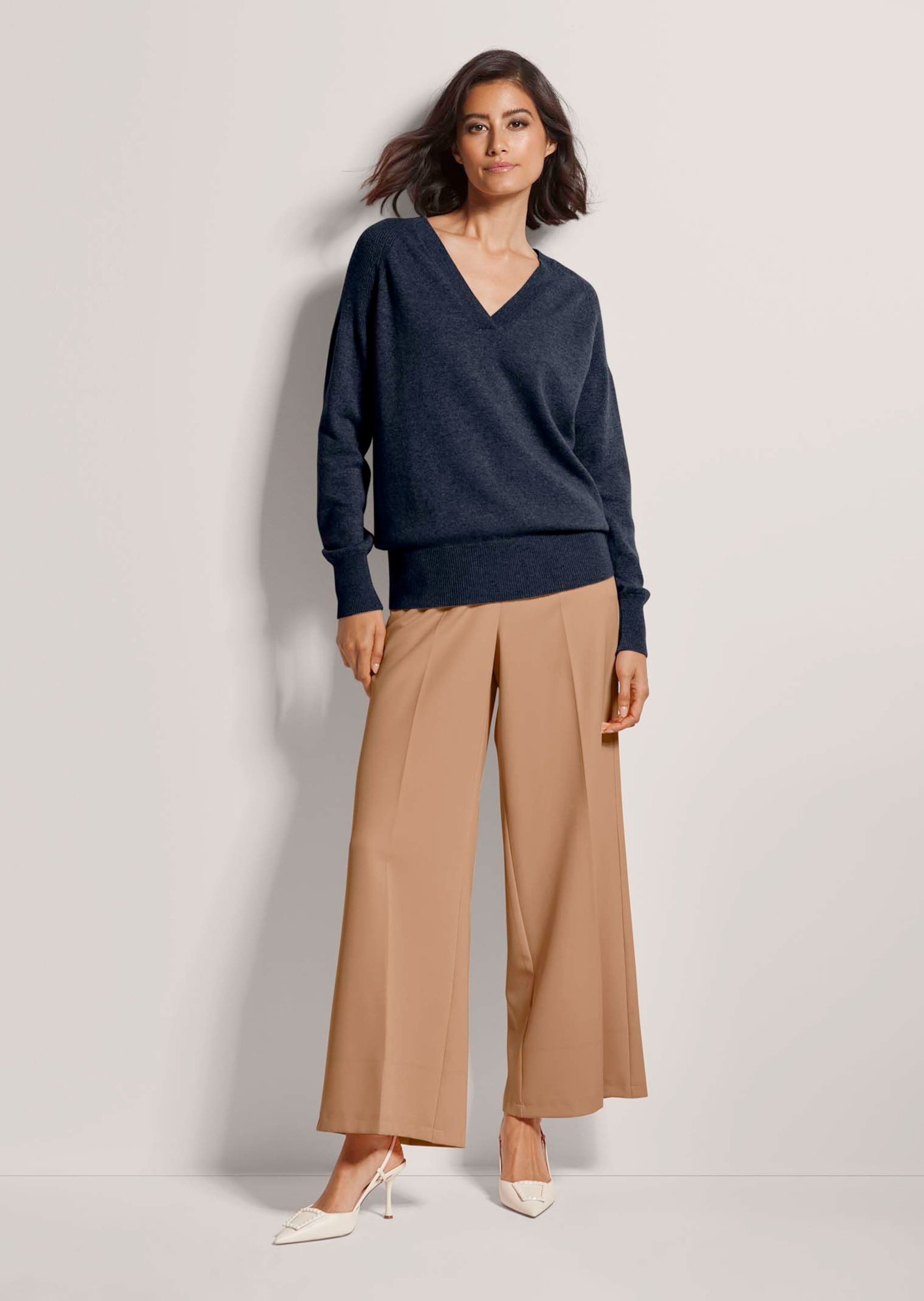 MADELEINE Longpullover "Pullover Kaschmirpullover mit V-Ausschnitt" Edles M günstig online kaufen