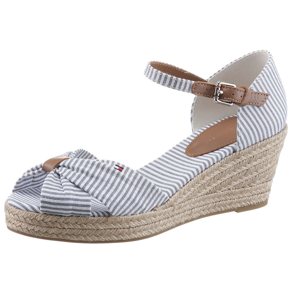 Tommy Hilfiger Keilsandalette »HIGH WEDGE SEERSUCKER«