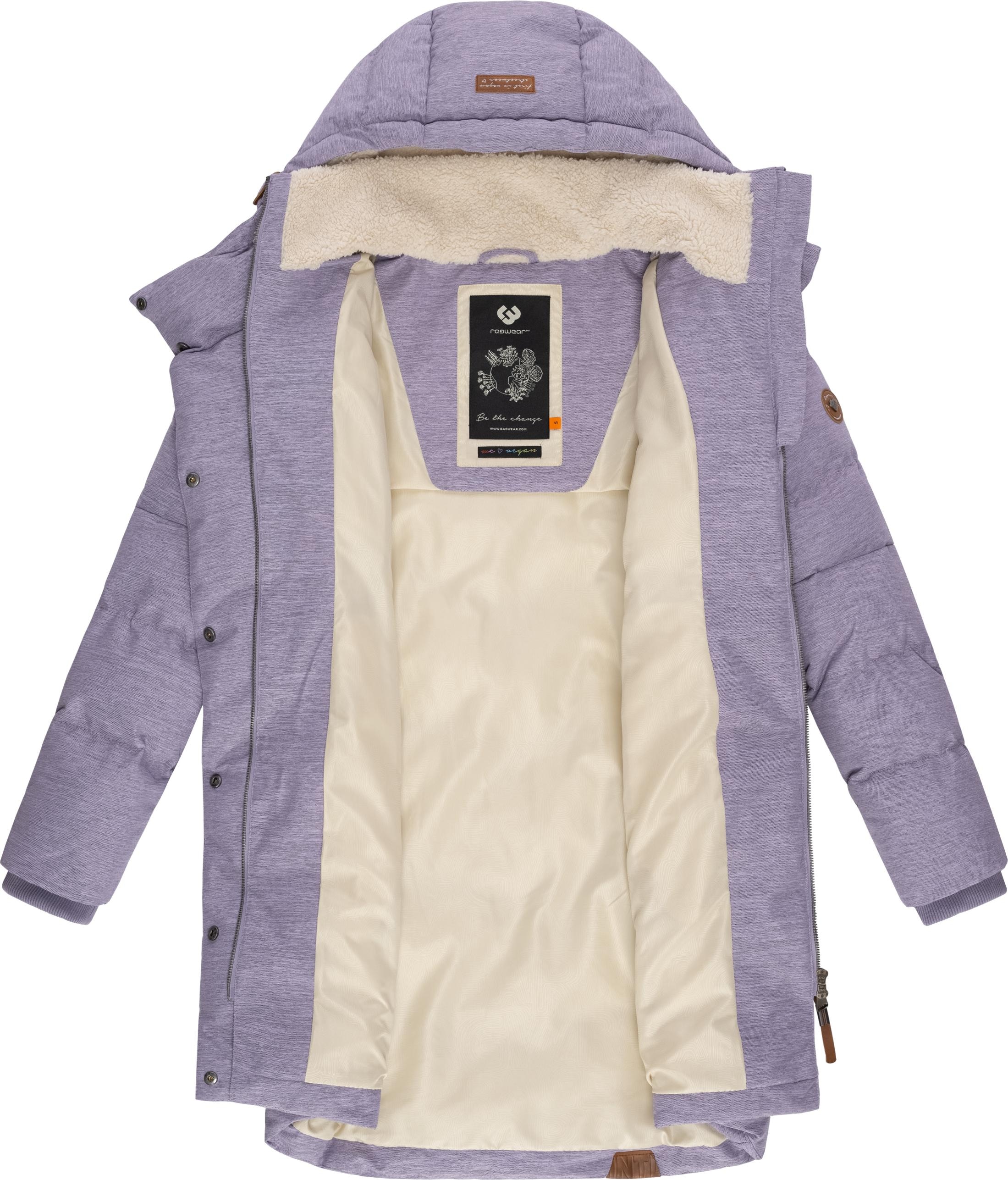 Ragwear Wintermantel »Pavla«, stylischer Winterparka mit Teddyfutter und Kapuze