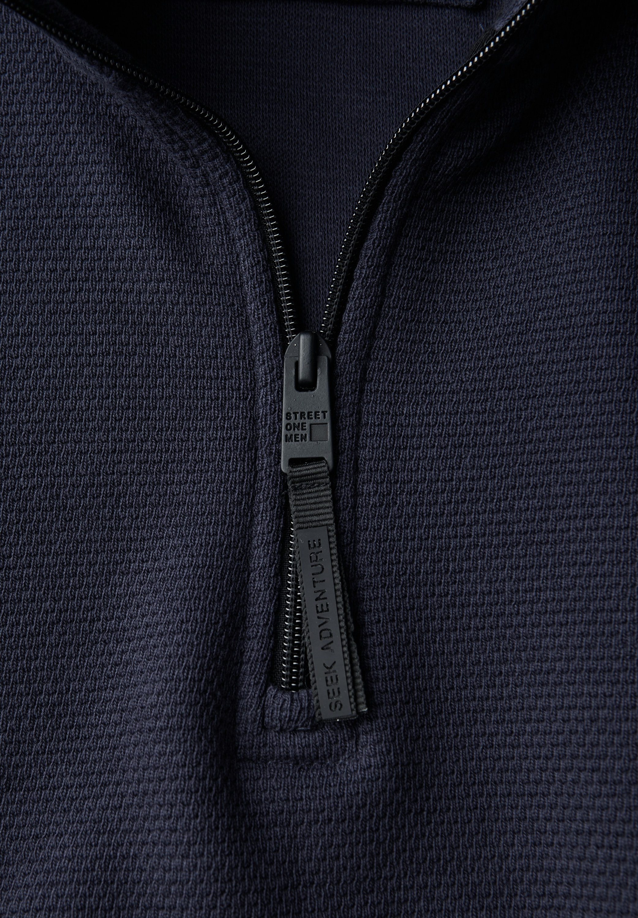 STREET ONE MEN Sweatshirt, aus reiner Baumwolle