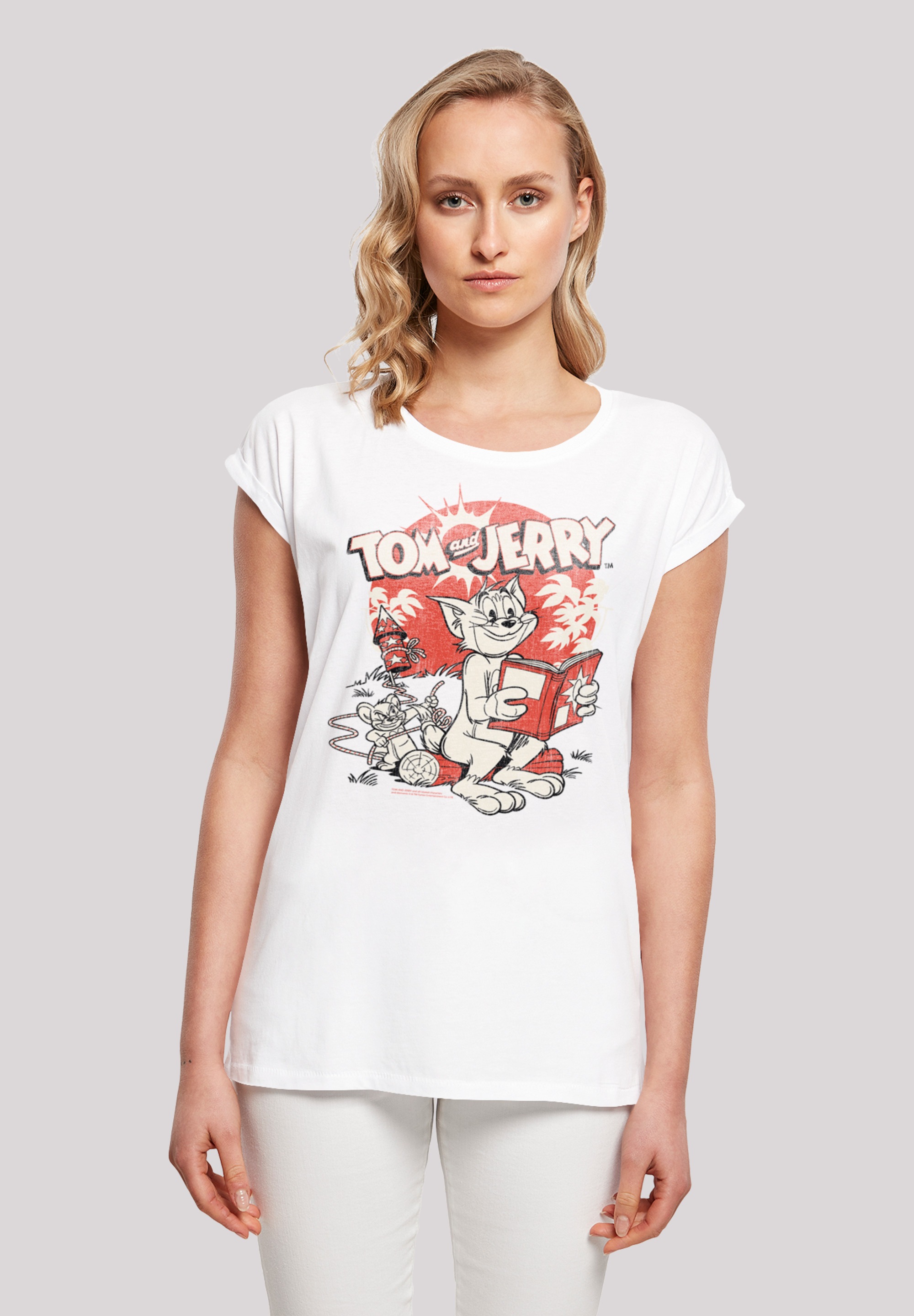 F4NT4STIC T-Shirt "Tom and Jerry TV Serie Rocket Prank", Print