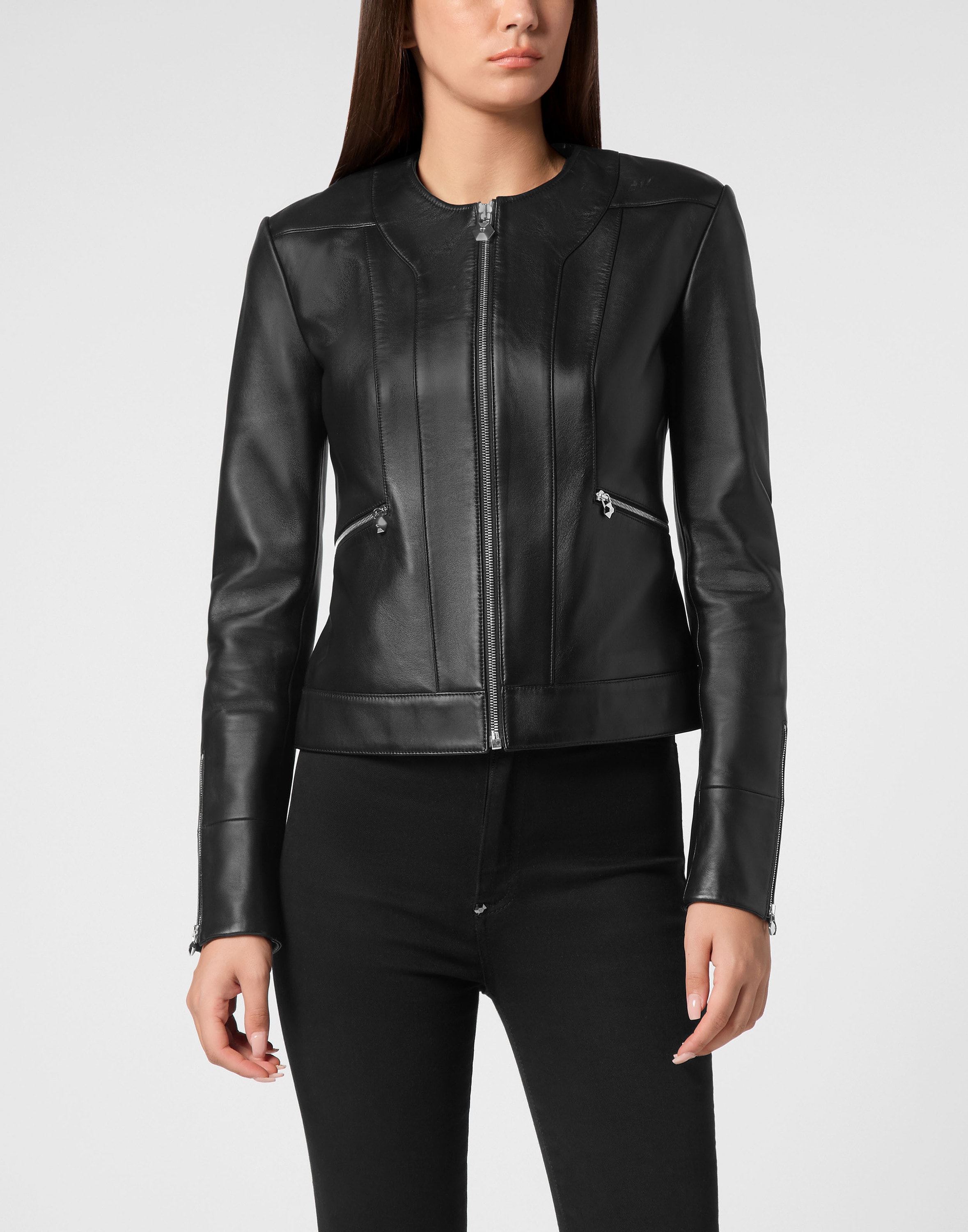 PHILIPP PLEIN Bikerjacke »Leder Biker-Jacke«