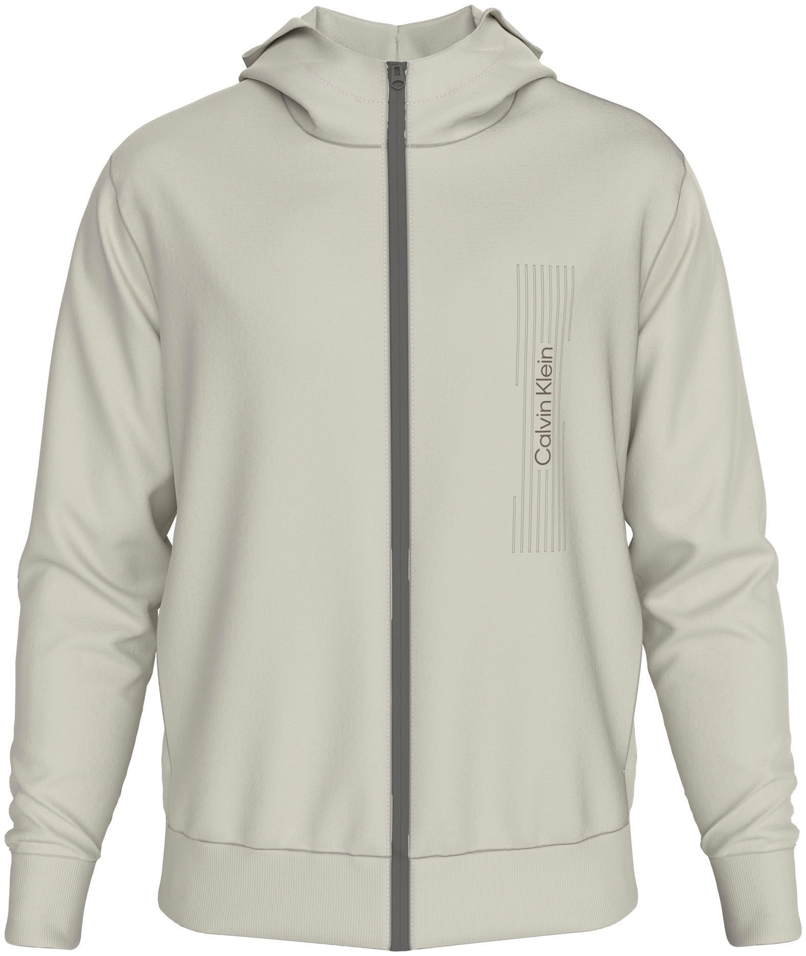 Calvin Klein Sweatjacke "HORIZONTAL LOGO ZIP THRU HOODIE", mit Logoschriftzug