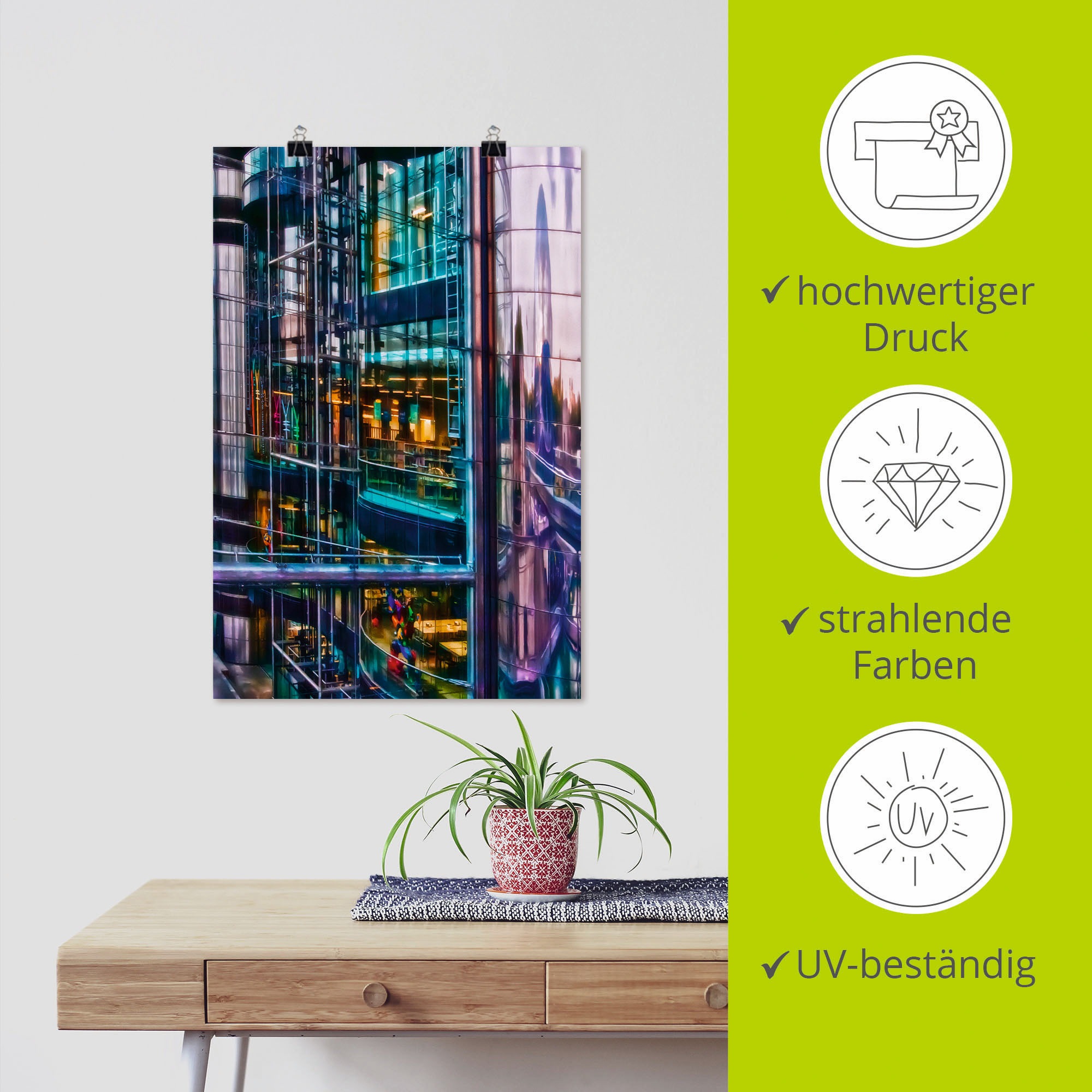 Artland Wandbild »Kunst und Wissenschaft«, Elemente der Architektur, (1 St.), als Alubild, Leinwandbild, Wandaufkleber oder Poster in versch. Größen