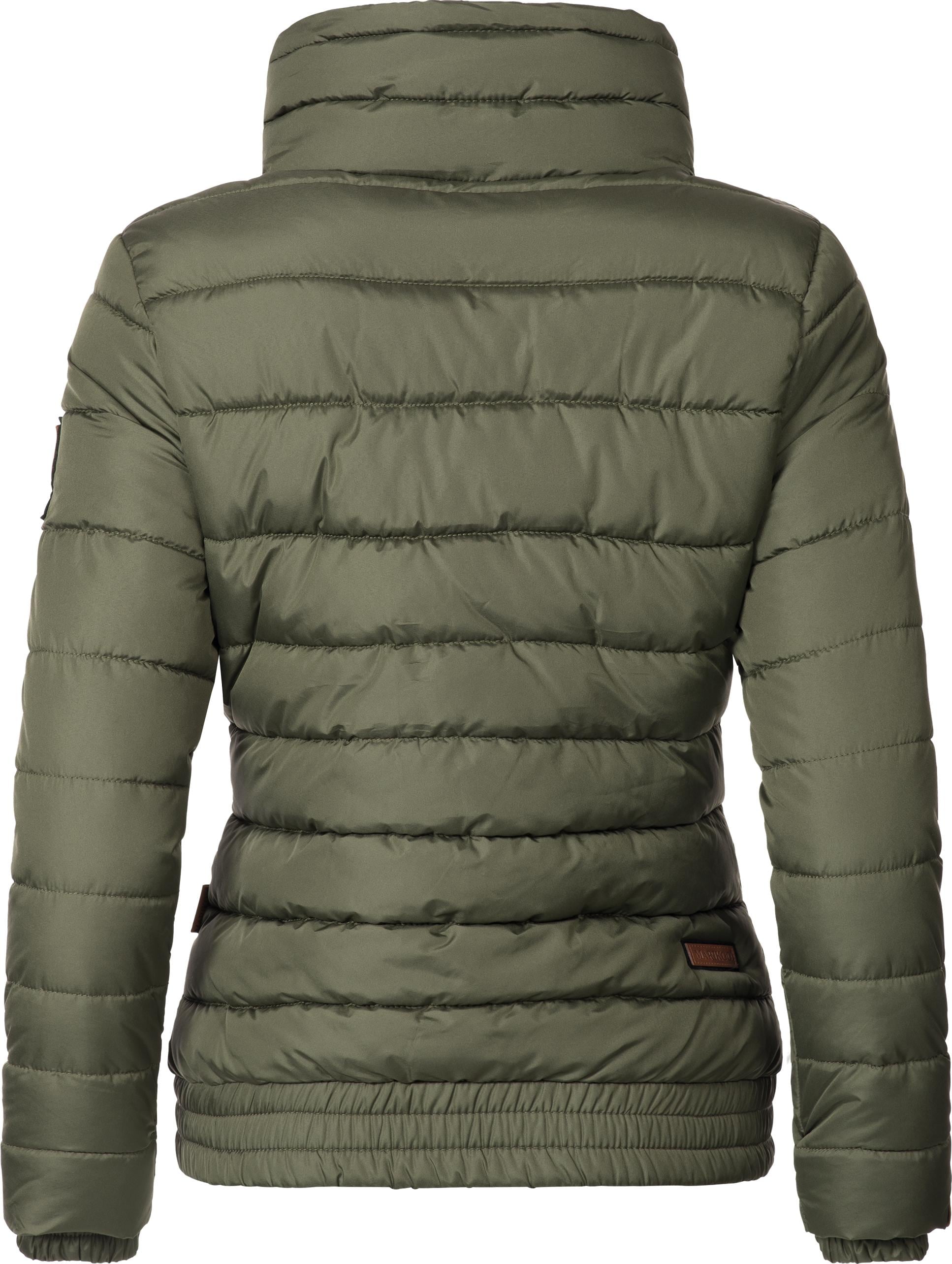 Marikoo Steppjacke »Poison«, ohne Kapuze, stylische Damen Winterjacke mit hohem Kragen