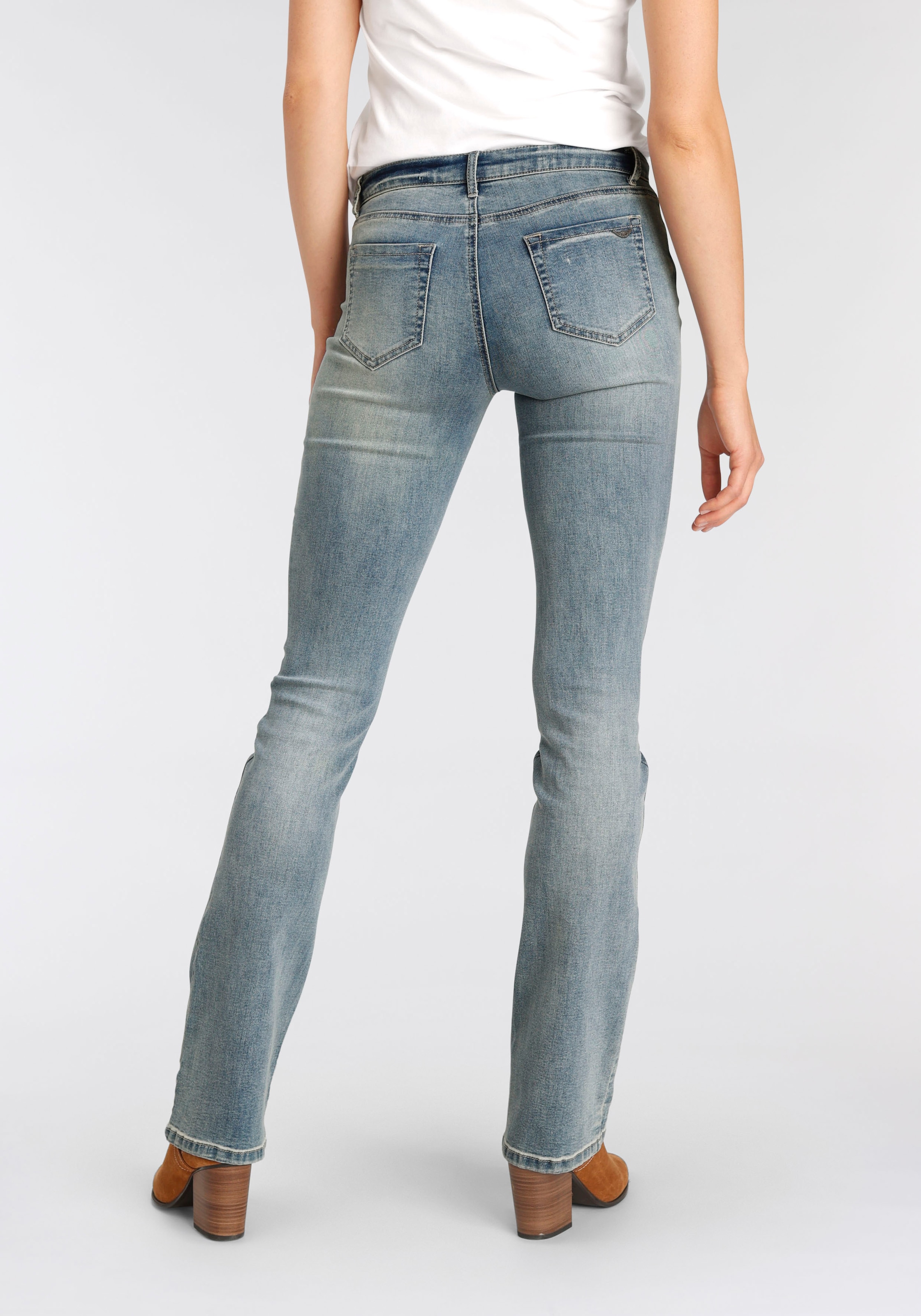 Arizona Bootcut-Jeans »Ultra-Stretch«, | kaufen BAUR Mid-Waist