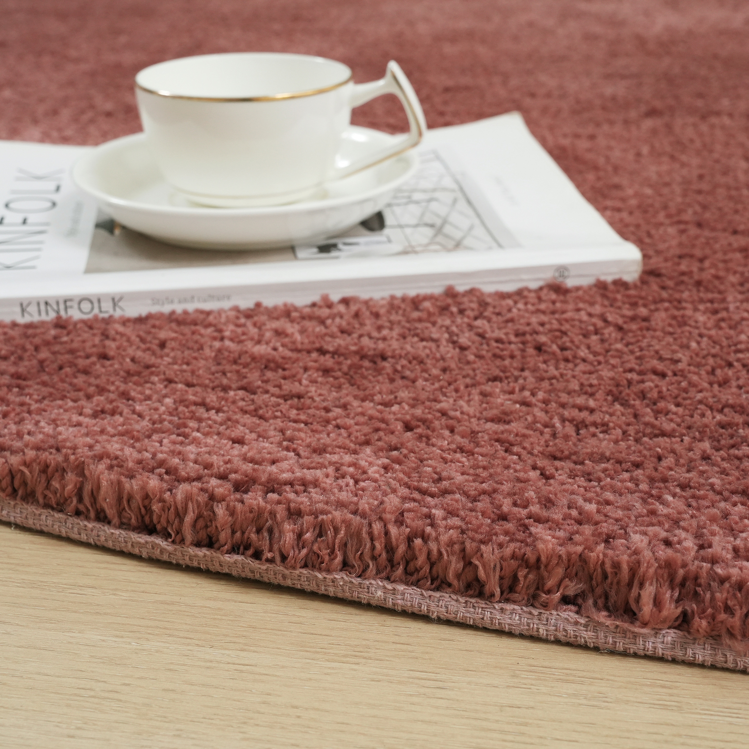 LeGer Home by Lena Gercke Hochflor-Teppich »Halrum, einfarbig, besondere Form, modern« U-förmig 25 mm Höhe organische Form, bean shape, kuschelig, Wohnzimmer, Schlafzimmer
