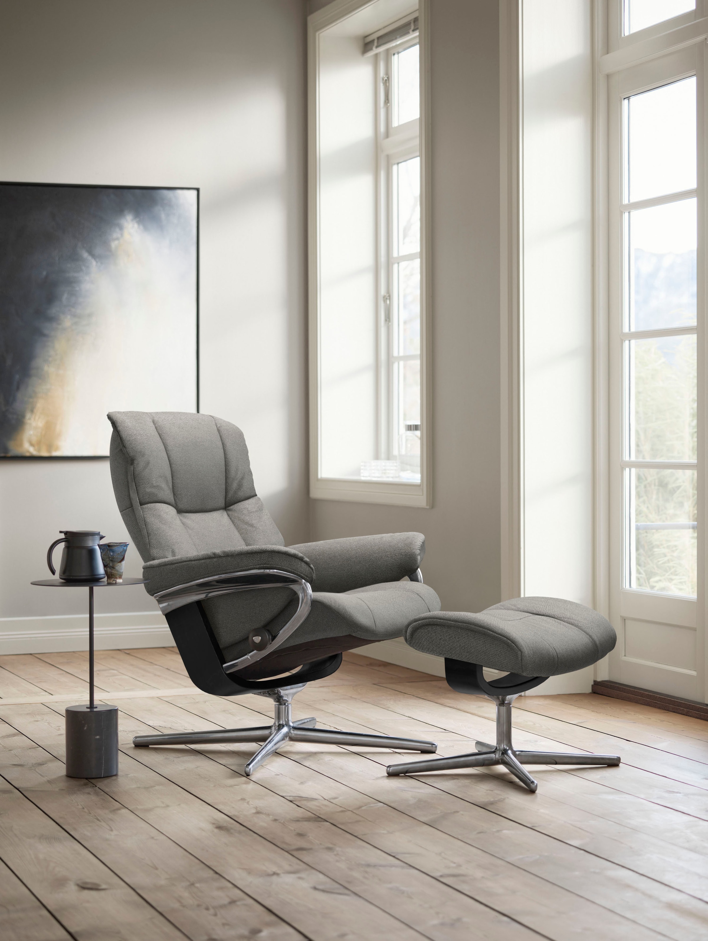 Stressless® Fußhocker »Mayfair«, mit Cross Base, Größe S, M & L, Holzakzent Schwarz