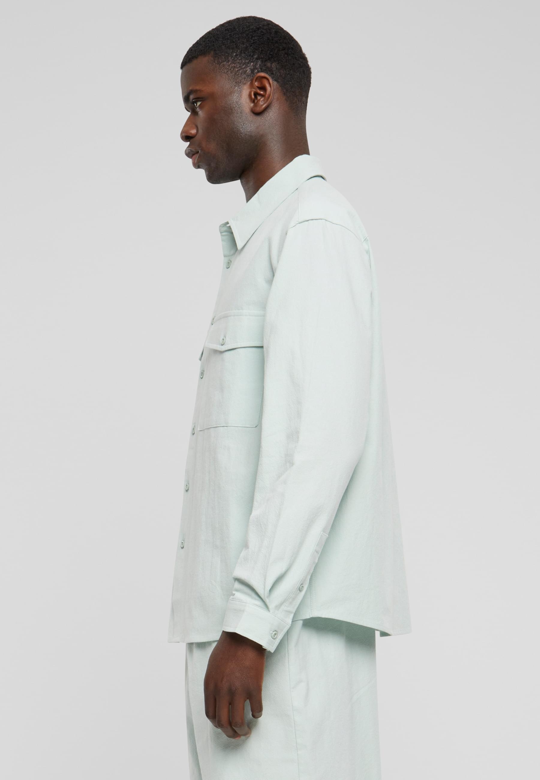 URBAN CLASSICS Langarmhemd »Urban Classics Herren Basic Crepe Shirt«, (1 tlg.)