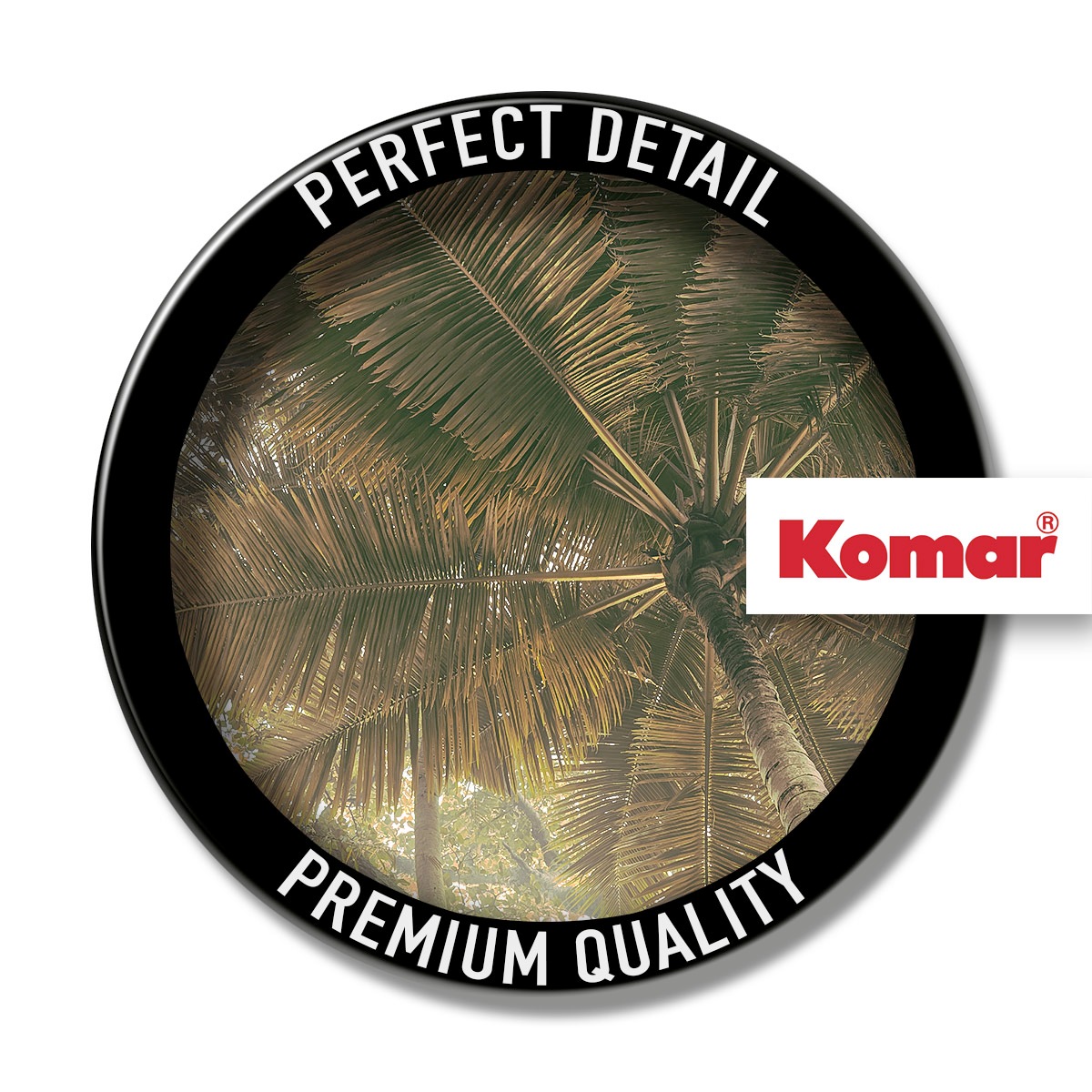 Komar Fototapete »Digitaldruck Vlies - Palms Panorama - Größe 300 x 250 cm«, bedruckt-floral-geblümt-gemustert-tropisch, Wohnzimmer, Schlafzimmer