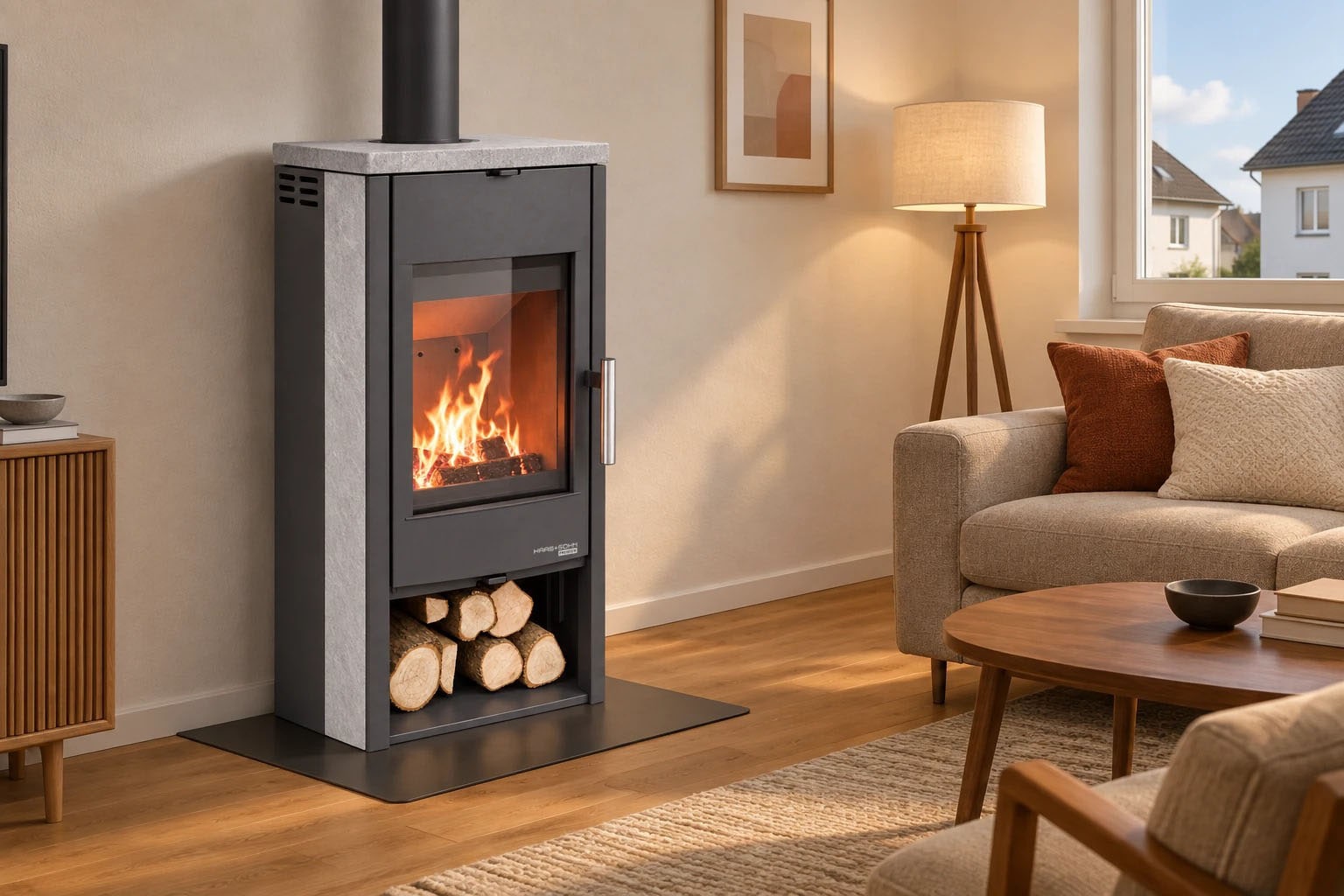 Haas + Sohn Kaminofen »Portree, NEU & Exklusiv, Lieferung bis ins Wohnzimmer« dein Premium Haas+Sohn für stilsichere Eleganz mit Panorama Scheibe