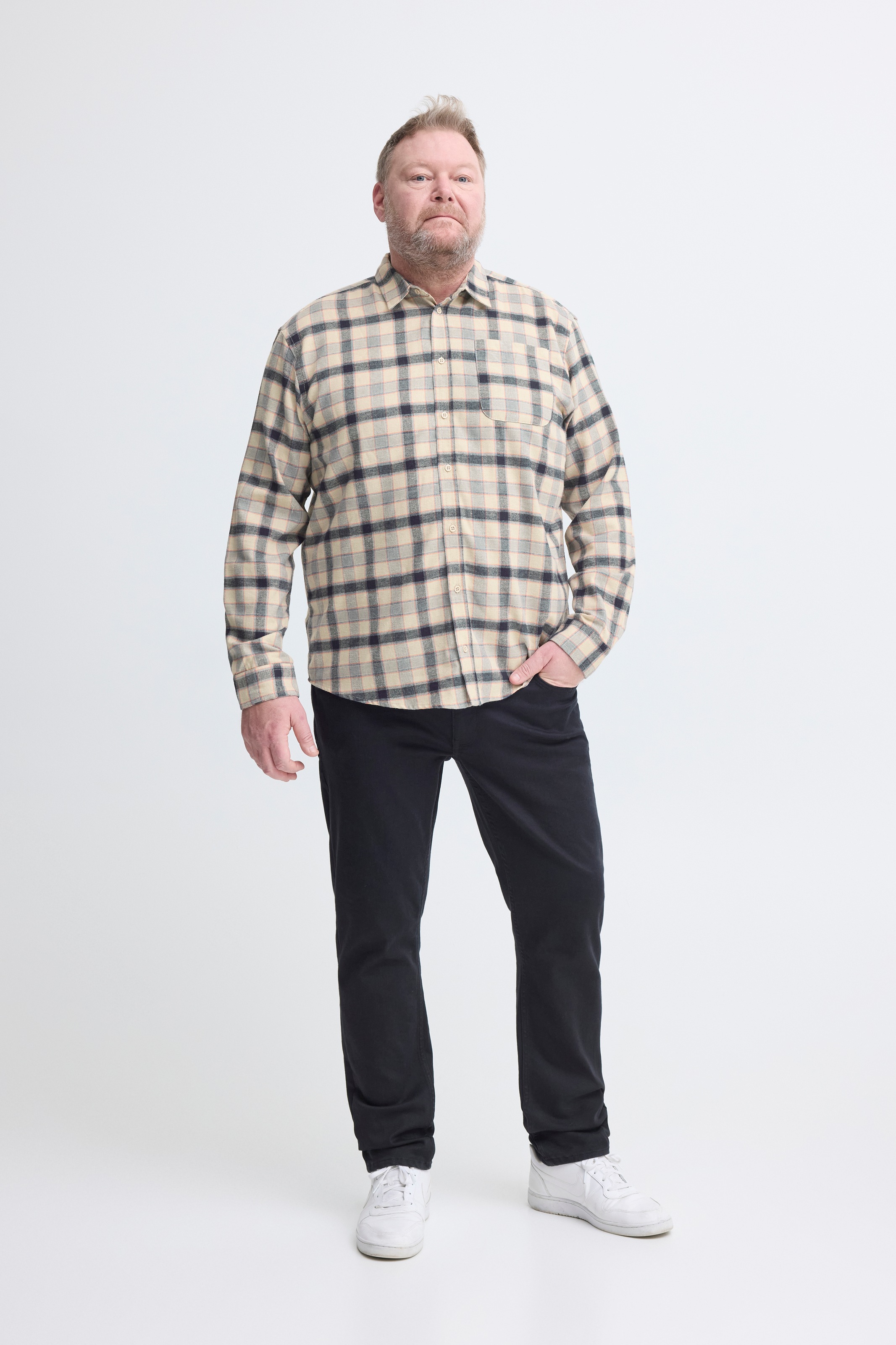 Blend Langarmhemd »BHDEVON SHIRT CHECK BB« in großen Größen