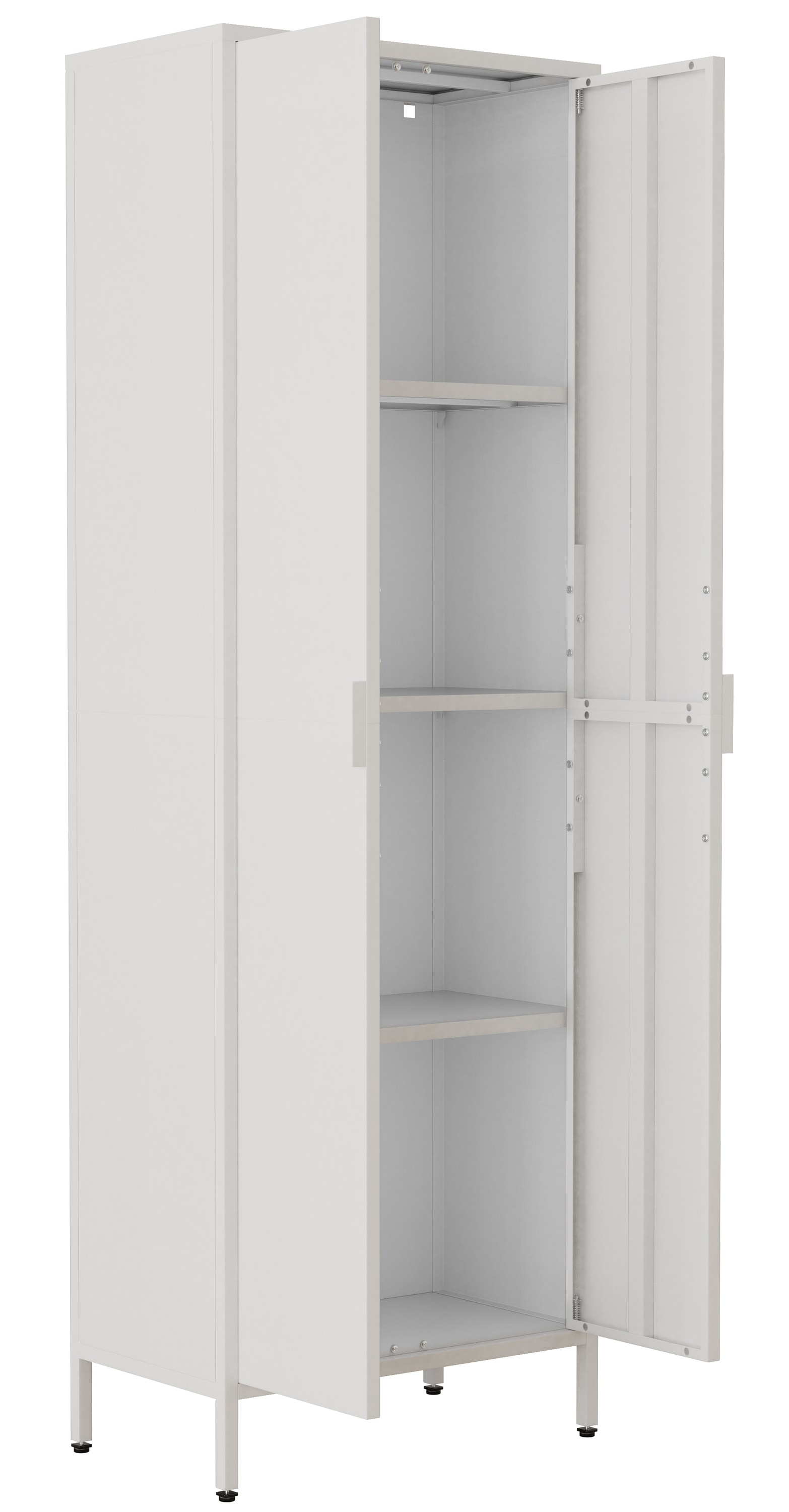 VCM Aktenschrank »VCM Büroschrank mit 4 Fächern | Bücherschrank | Metallschrank | Maße ca. H. 180 x B. 60 x T. 35 cm - Flokas XL«, (1 St.)