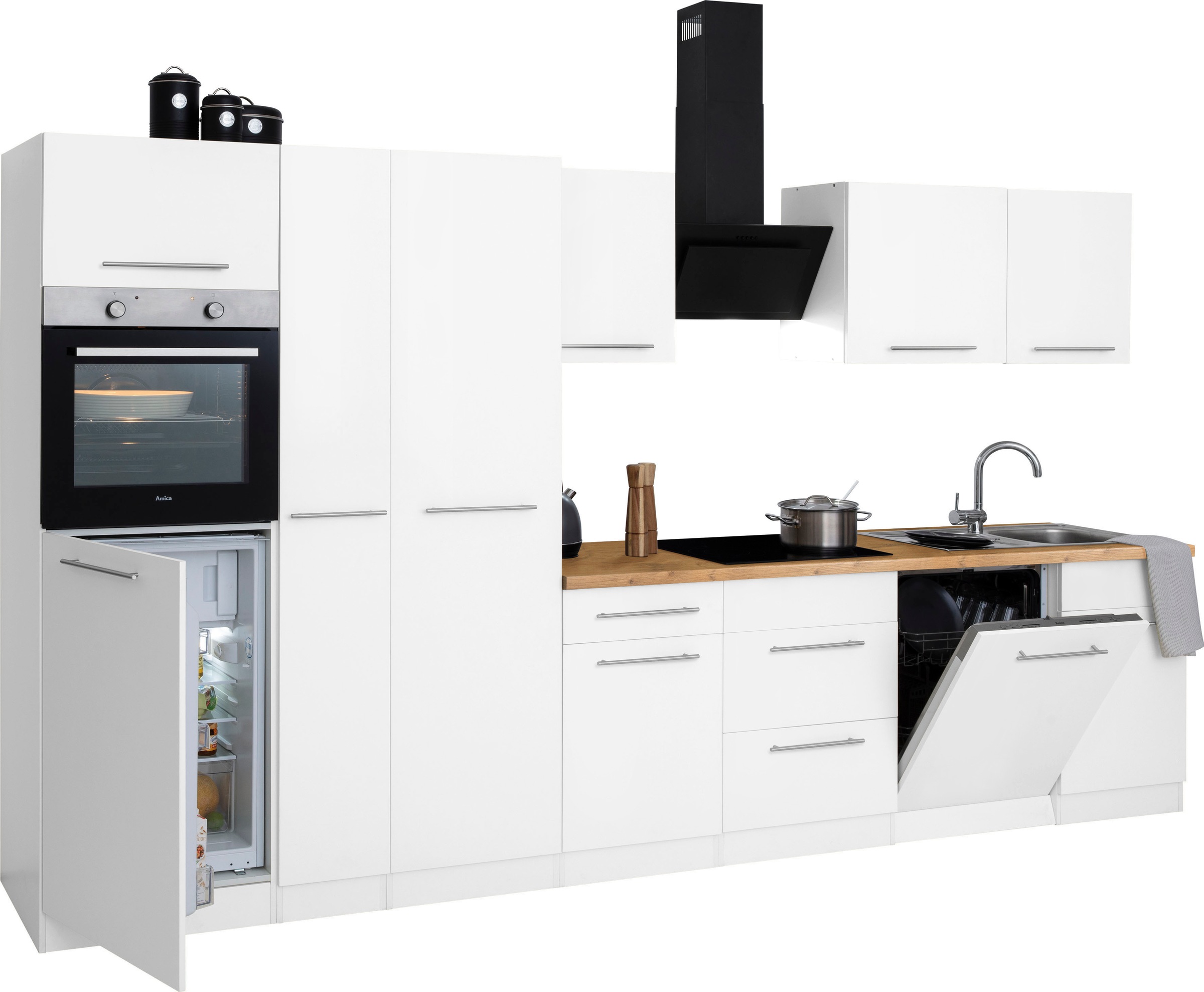 wiho Küchen Küchenzeile »Unna«, ohne E-Geräte, Breite 360 cm