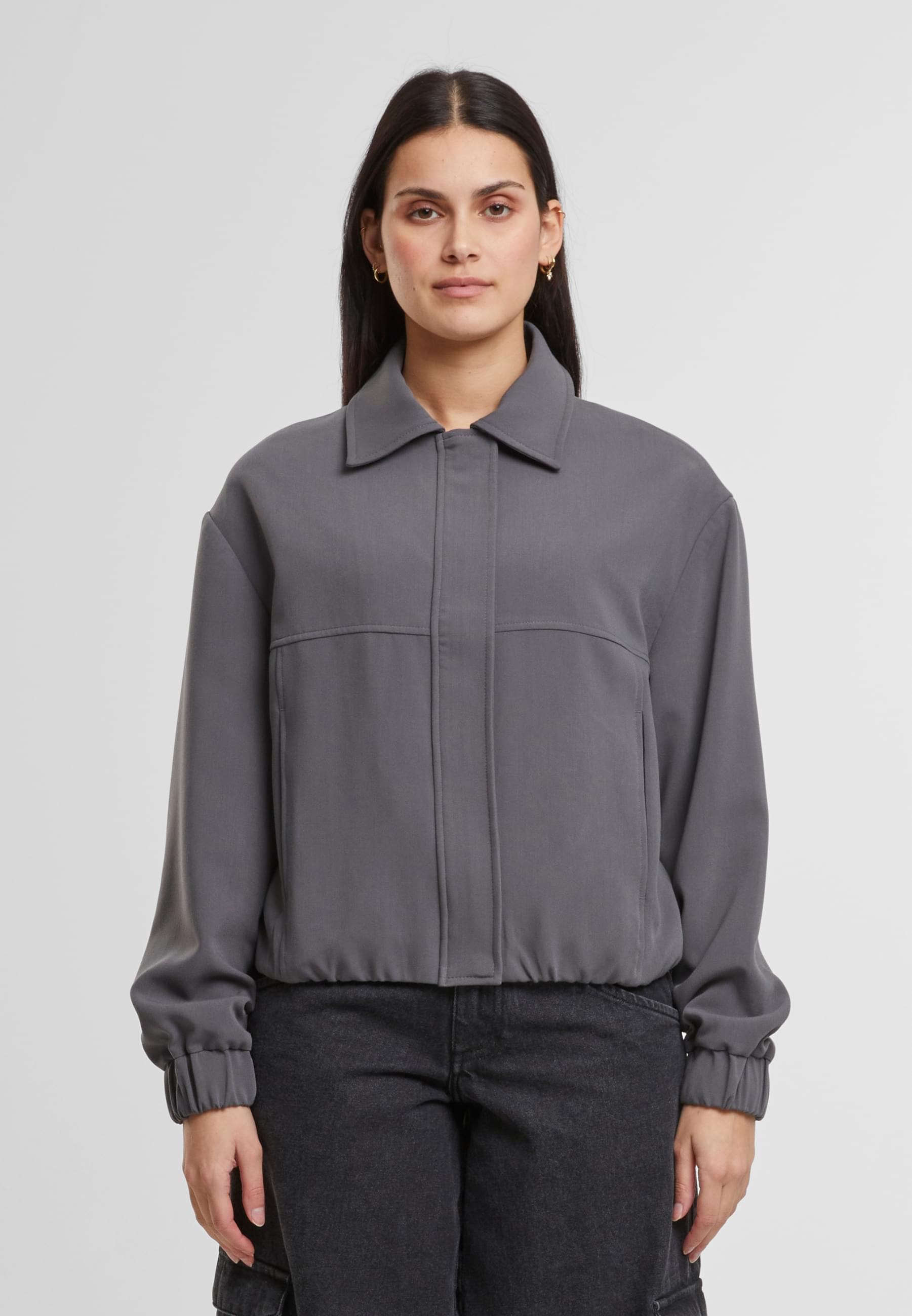 URBAN CLASSICS Allwetterjacke »Urban Classics Ladies Short Blouson«, (1 St.), ohne Kapuze