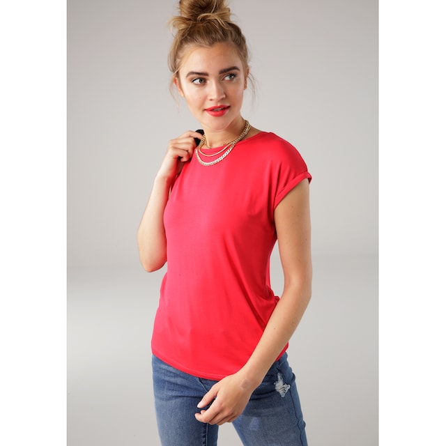 Tamaris T-Shirt, mit Rundhalsausschnitt für kaufen | BAUR