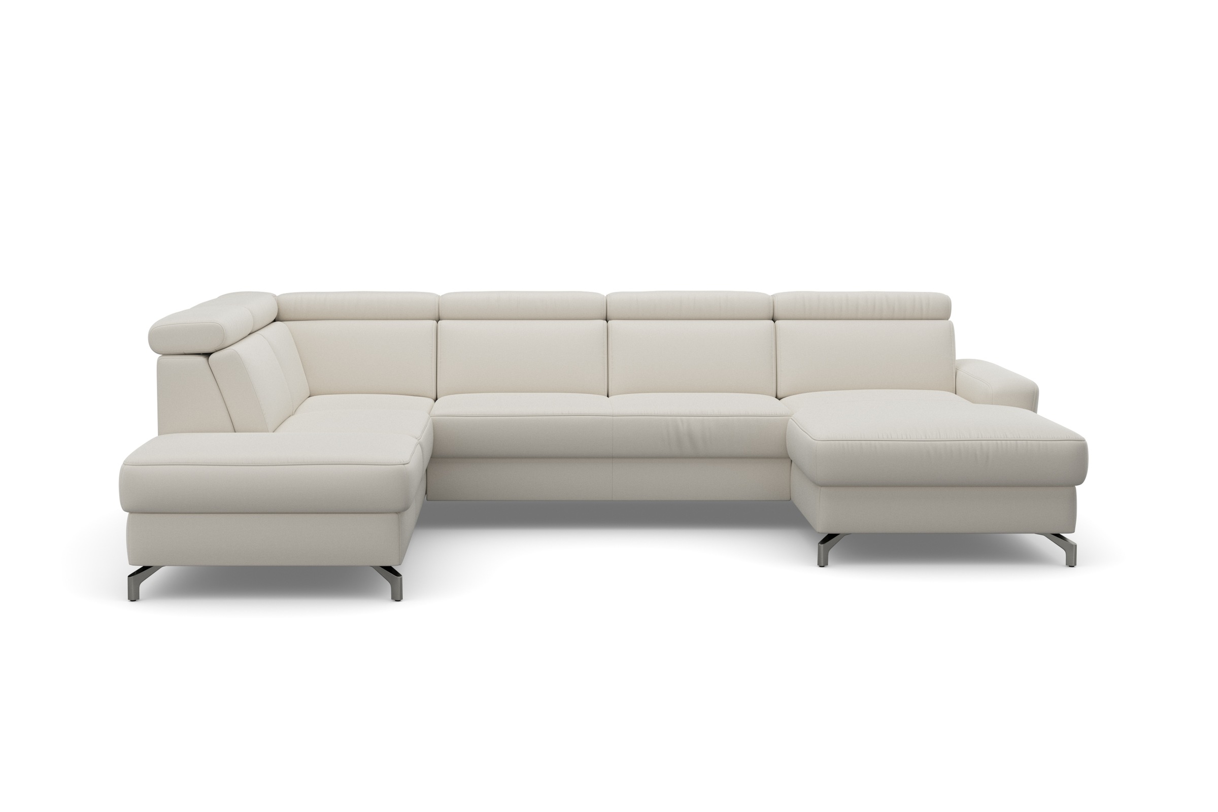 Wohnlandschaft SIT & MORE "Scarlett U-Form", beige (natur), B:333cm T:226cm, Sofas, Wohnlandschaft, inklusive Kopfteilverstellung, wahlweise mit Bettfunktion, Bettkasten 10