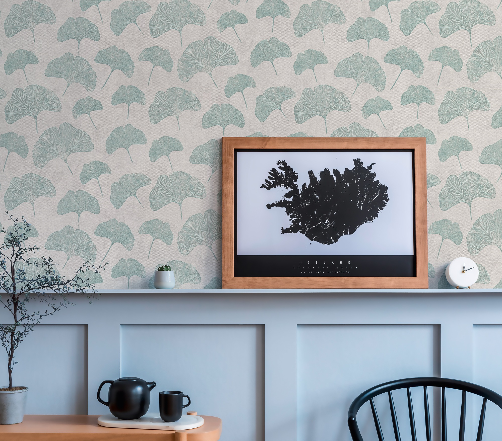 A.S. Création Vliestapete »Ginko Blatt Tapete« gemustert | matt | neutral strukturiert Tapete Floral Blättertapete Tapeten Wohnzimmer Schlafzimmer Küche Flur