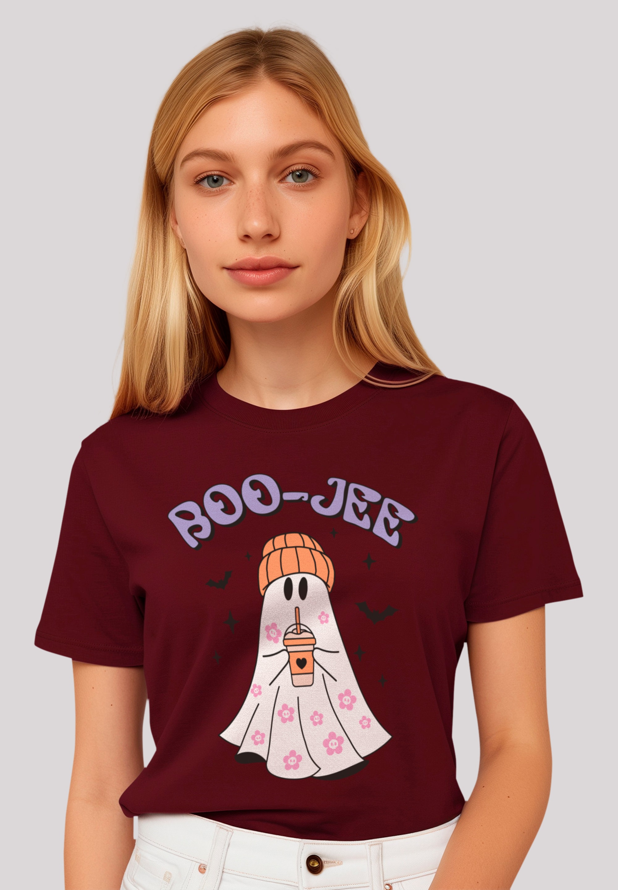 F4NT4STIC T-Shirt "Retro Halloween Boo Jee Coffee", Premium Qualität, Hallo günstig online kaufen