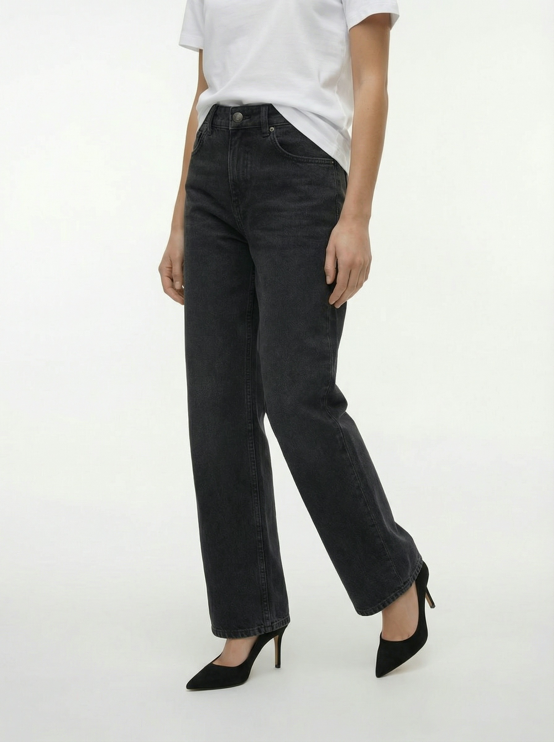 TOPSHOP Weite Jeans "TSCINCH LR WIDE DNM JEANS BLW NOOS" Baumwolle, relaxed fit, low waist