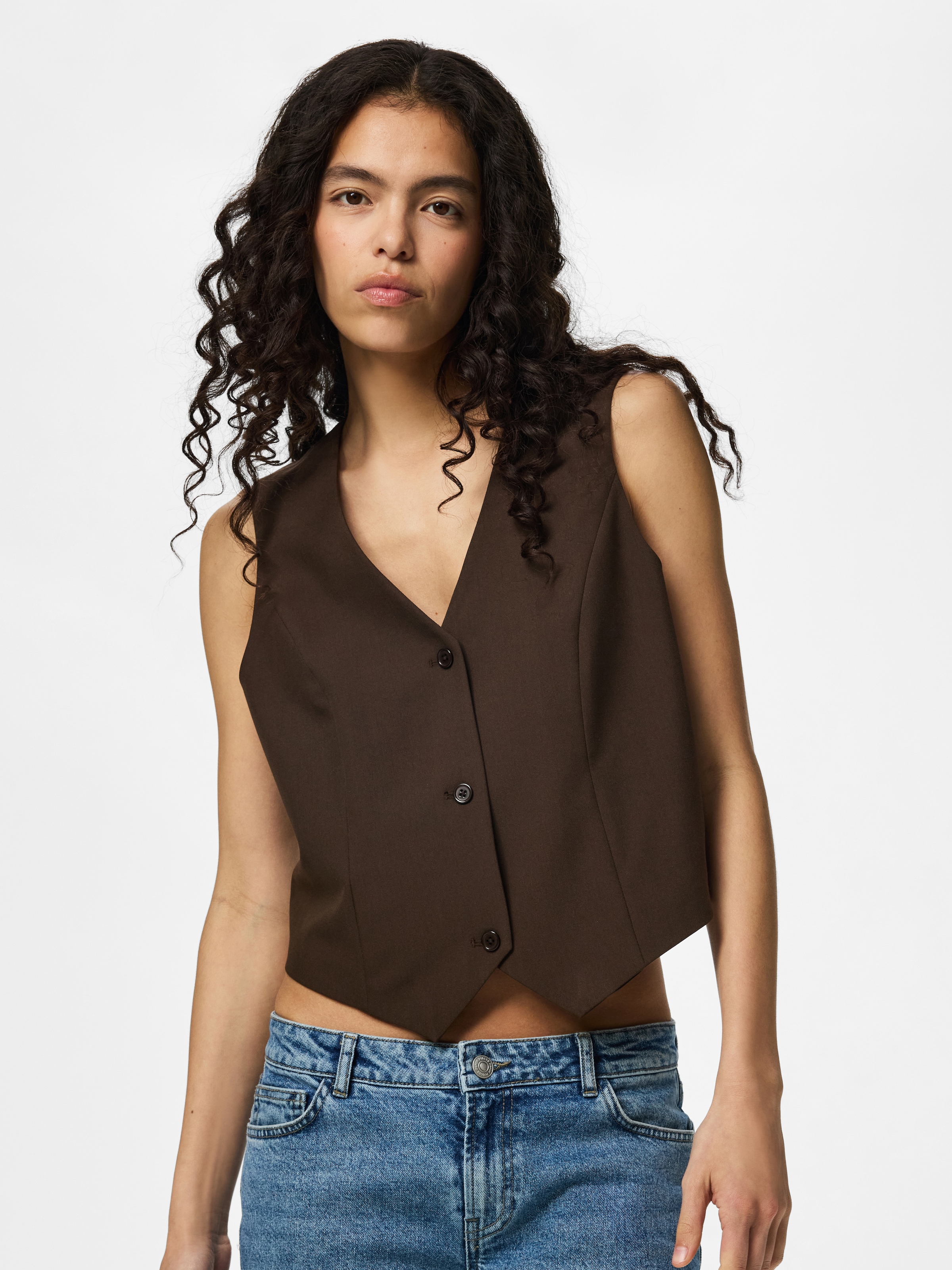 pieces Anzugweste »PCBOSELLA VEST NOOS BC« Materialmix