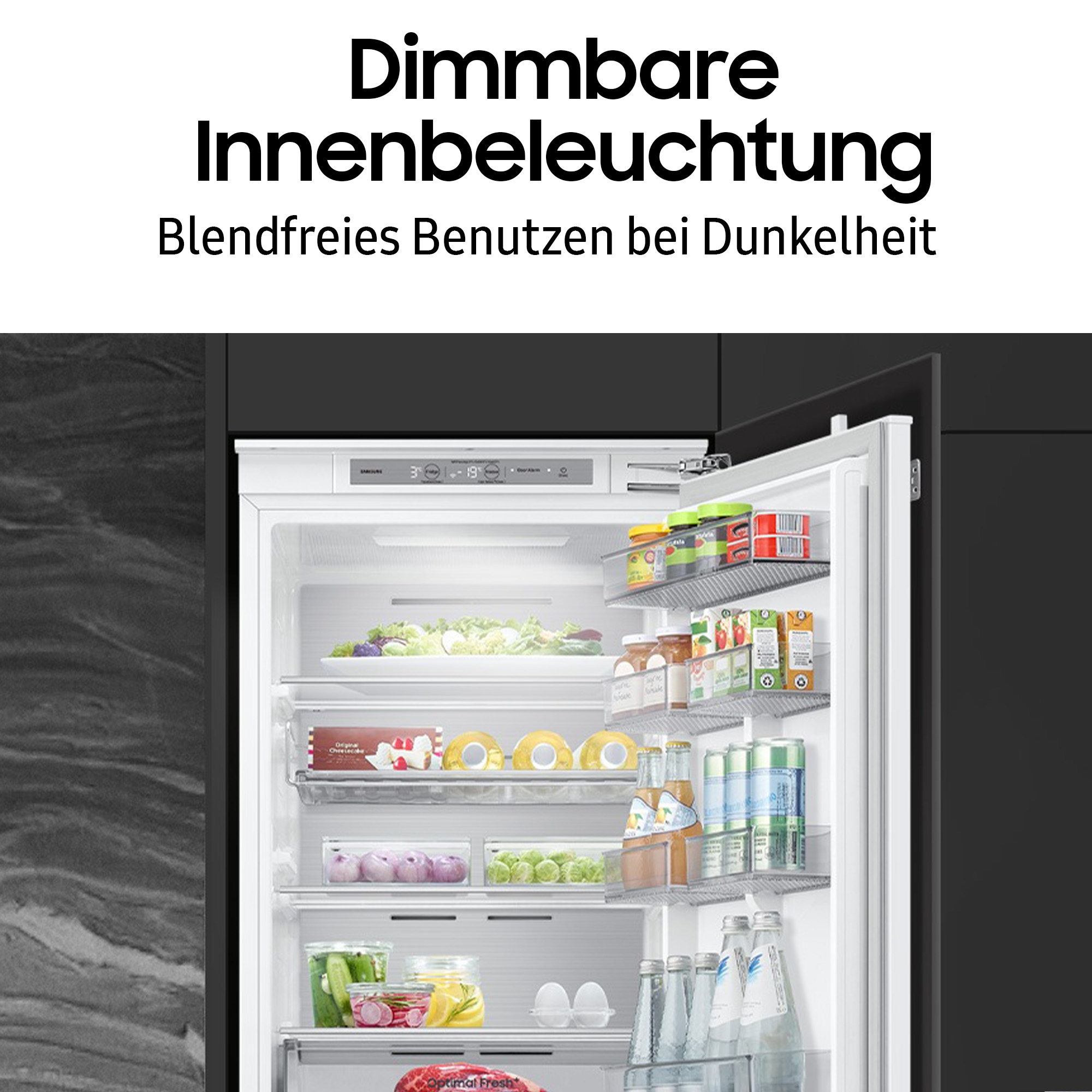 Samsung Einbaukühlgefrierkombination BRB6000 »BRB70F26DEF0«, WiFi‑fähig und Sprachsteuerung