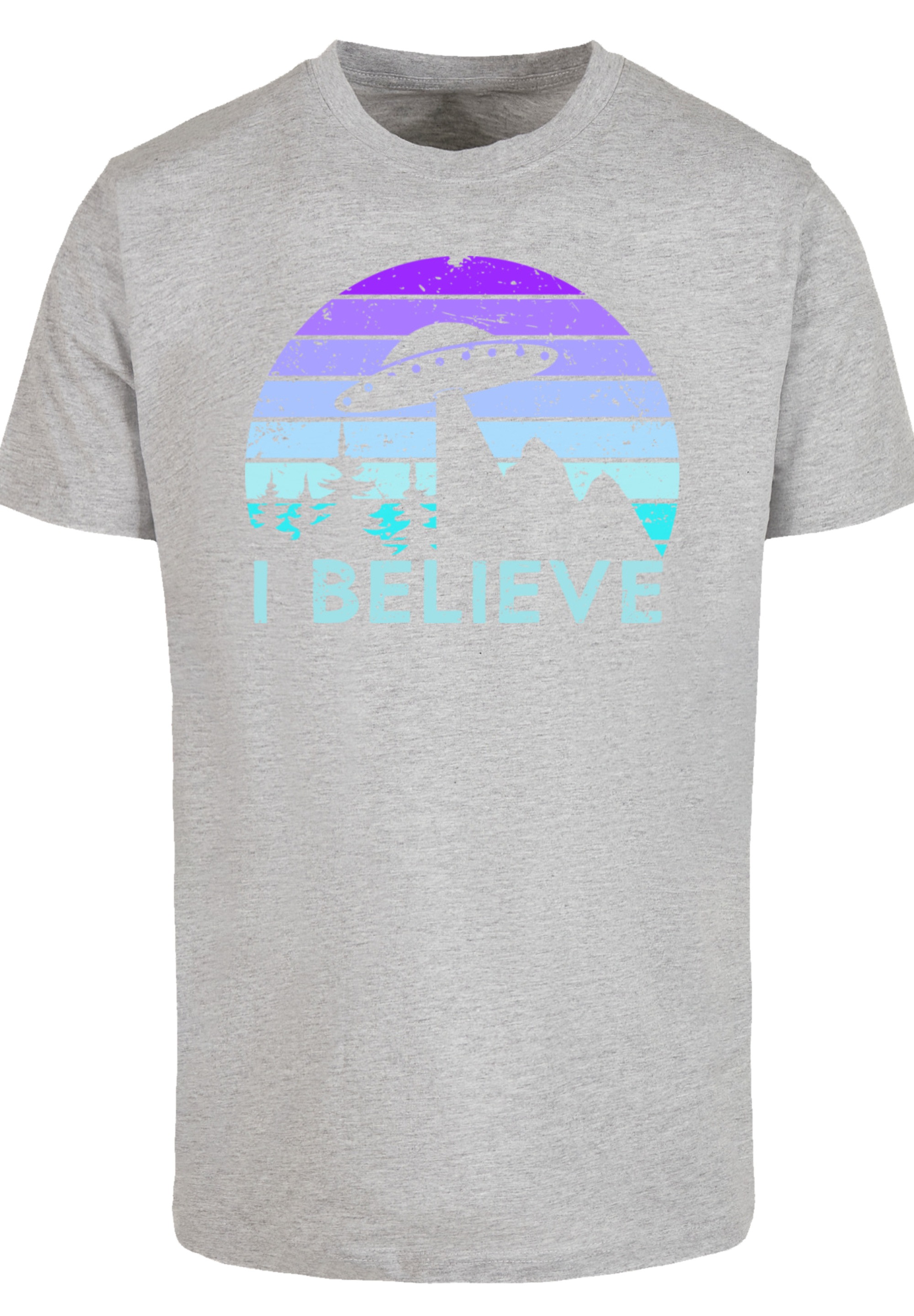 F4NT4STIC T-Shirt »I BELIEVE UFO Alien Raumschiff Retro«, Premium Qualität