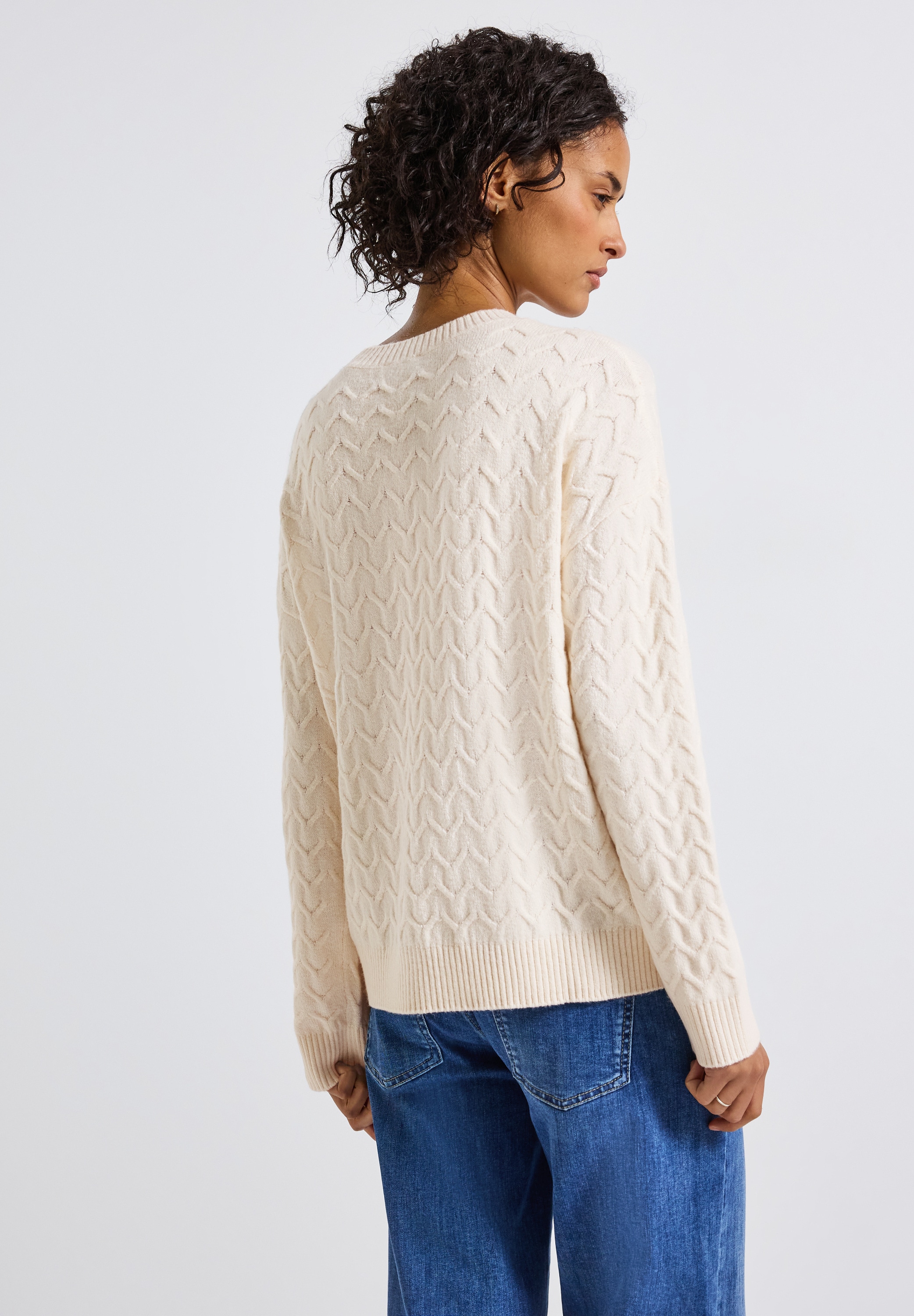 STREET ONE Strickpullover, mit Rundhalsausschnitt