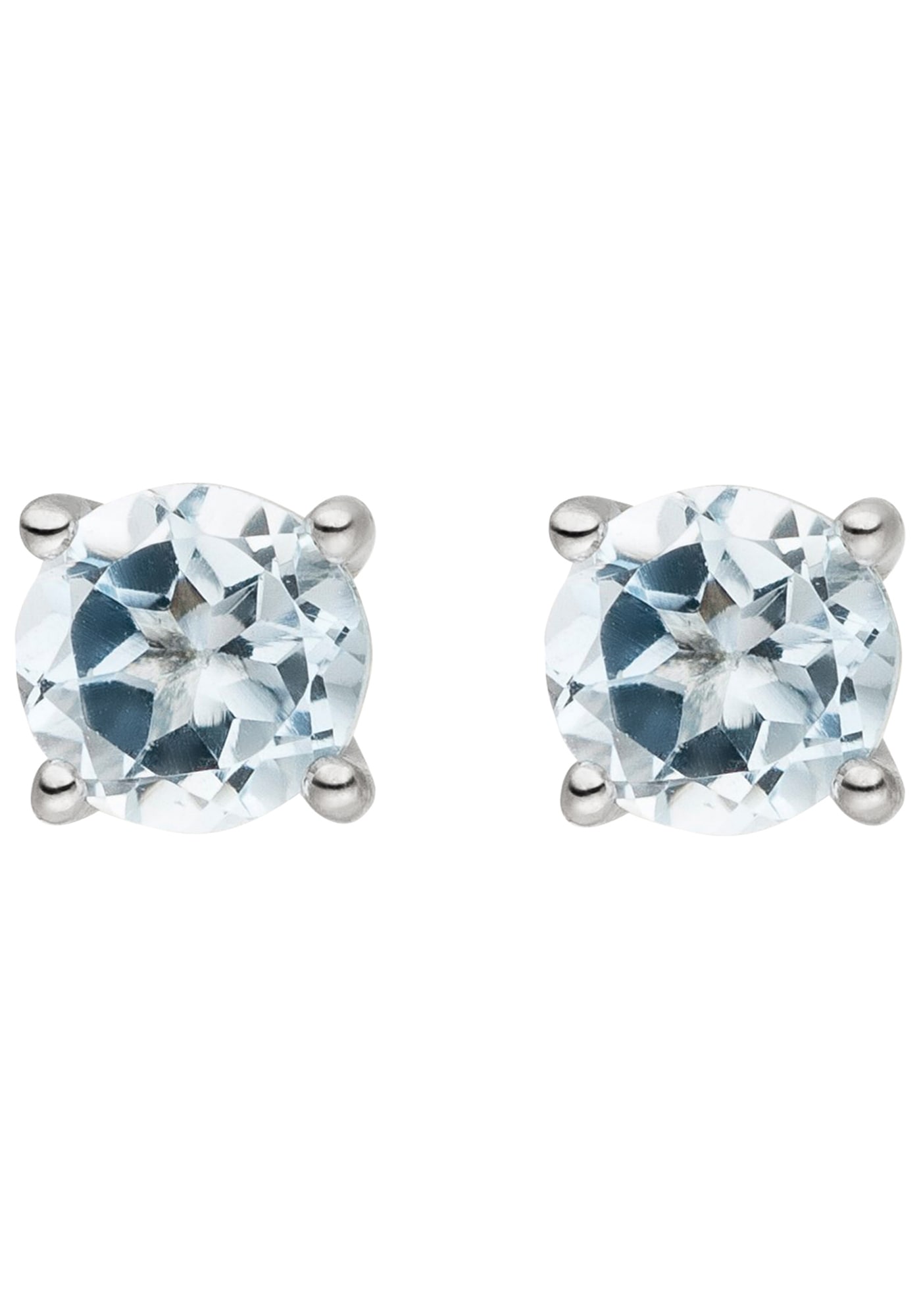 JOBO Paar Ohrstecker 925 Silber mit Blautopas