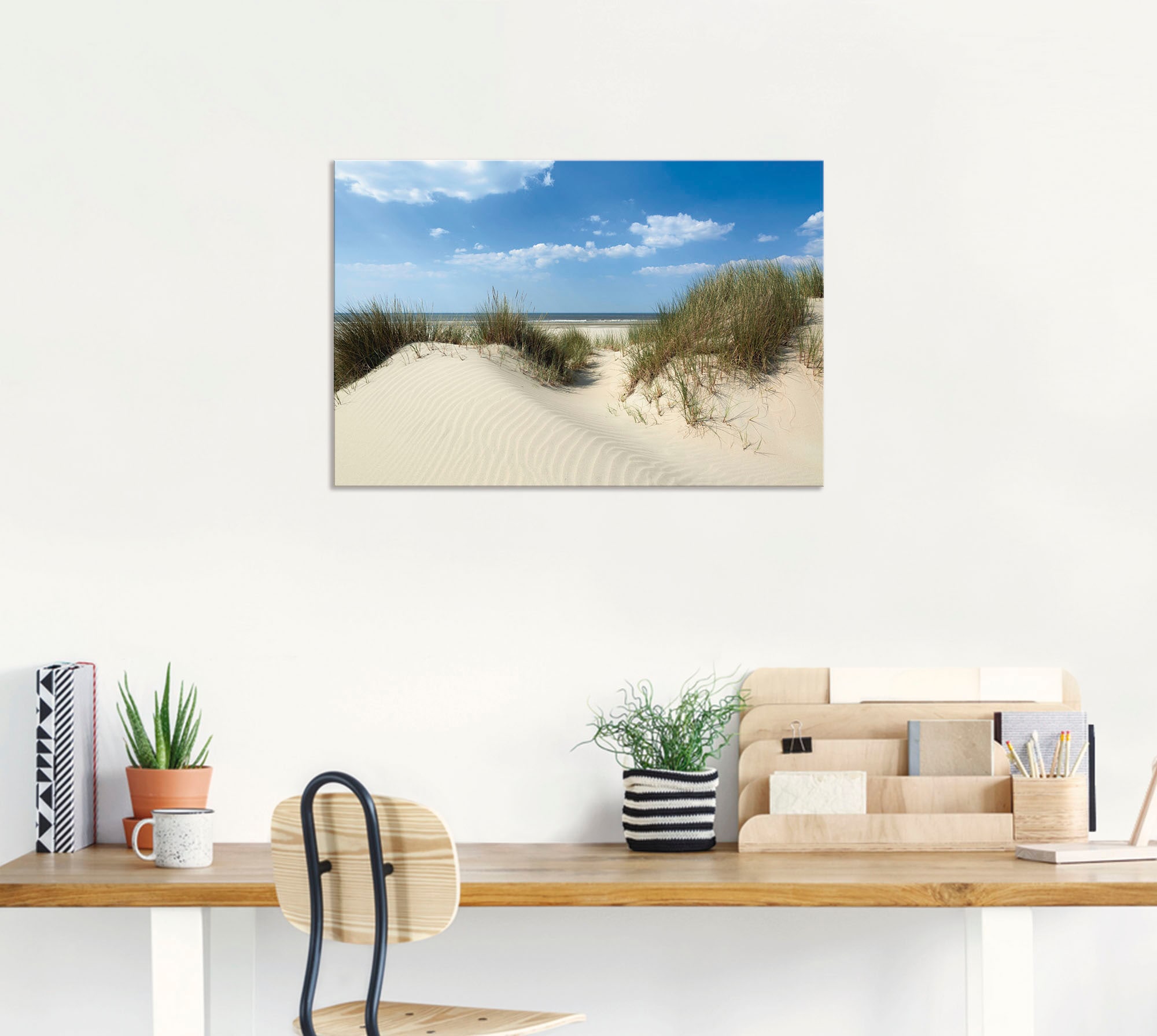 Artland Wandbild »Düne mit Meeresblick«, Strand, (1 St.), als Alubild, Outdoorbild, Leinwandbild, Poster in verschied. Größen