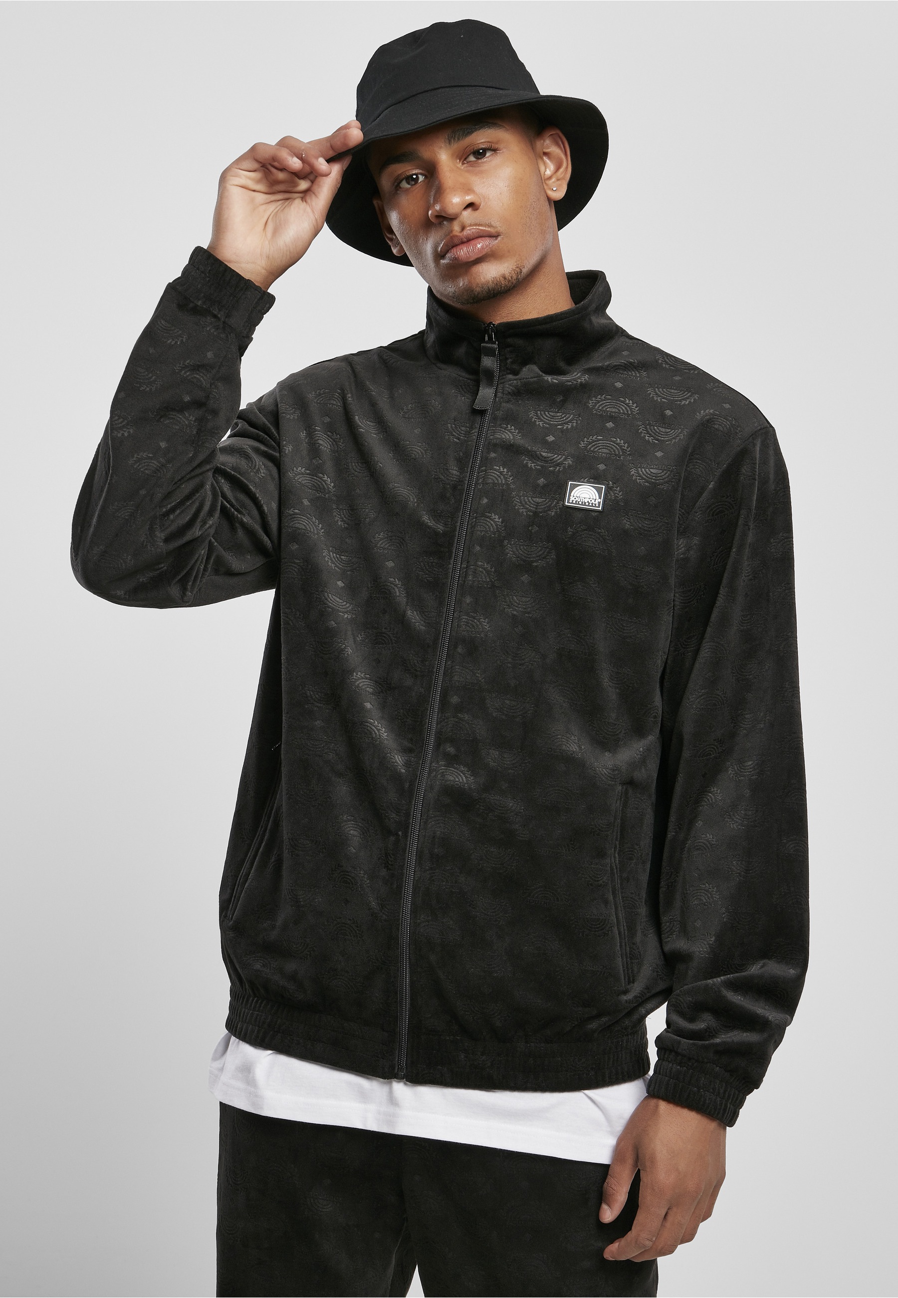 Southpole Langmantel »Southpole Herren Southpole AOP Velour Jacket«