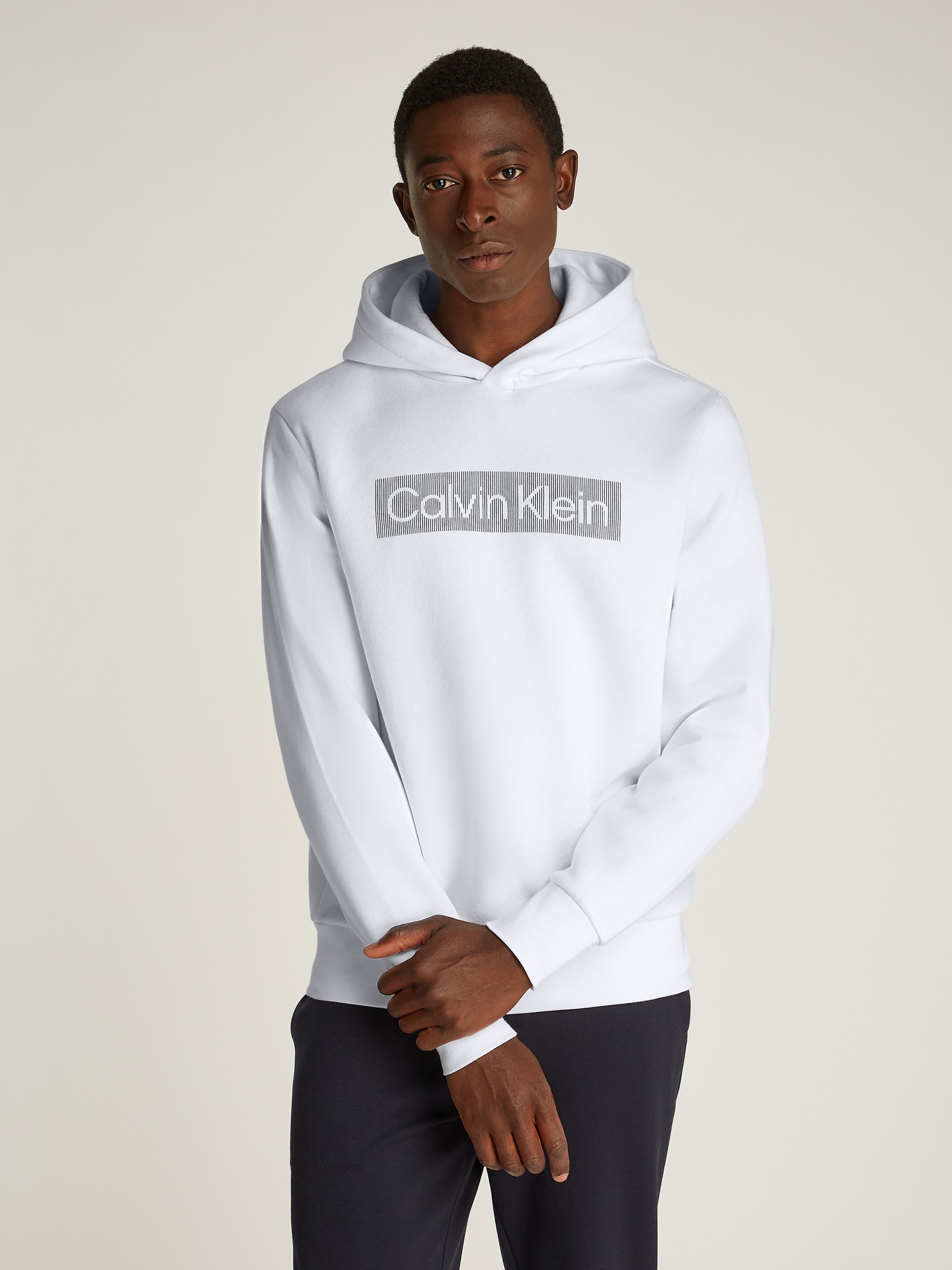 Calvin Klein Kapuzensweatshirt "BOX STRIPED LOGO HOODIE", mit Logoschriftzu günstig online kaufen