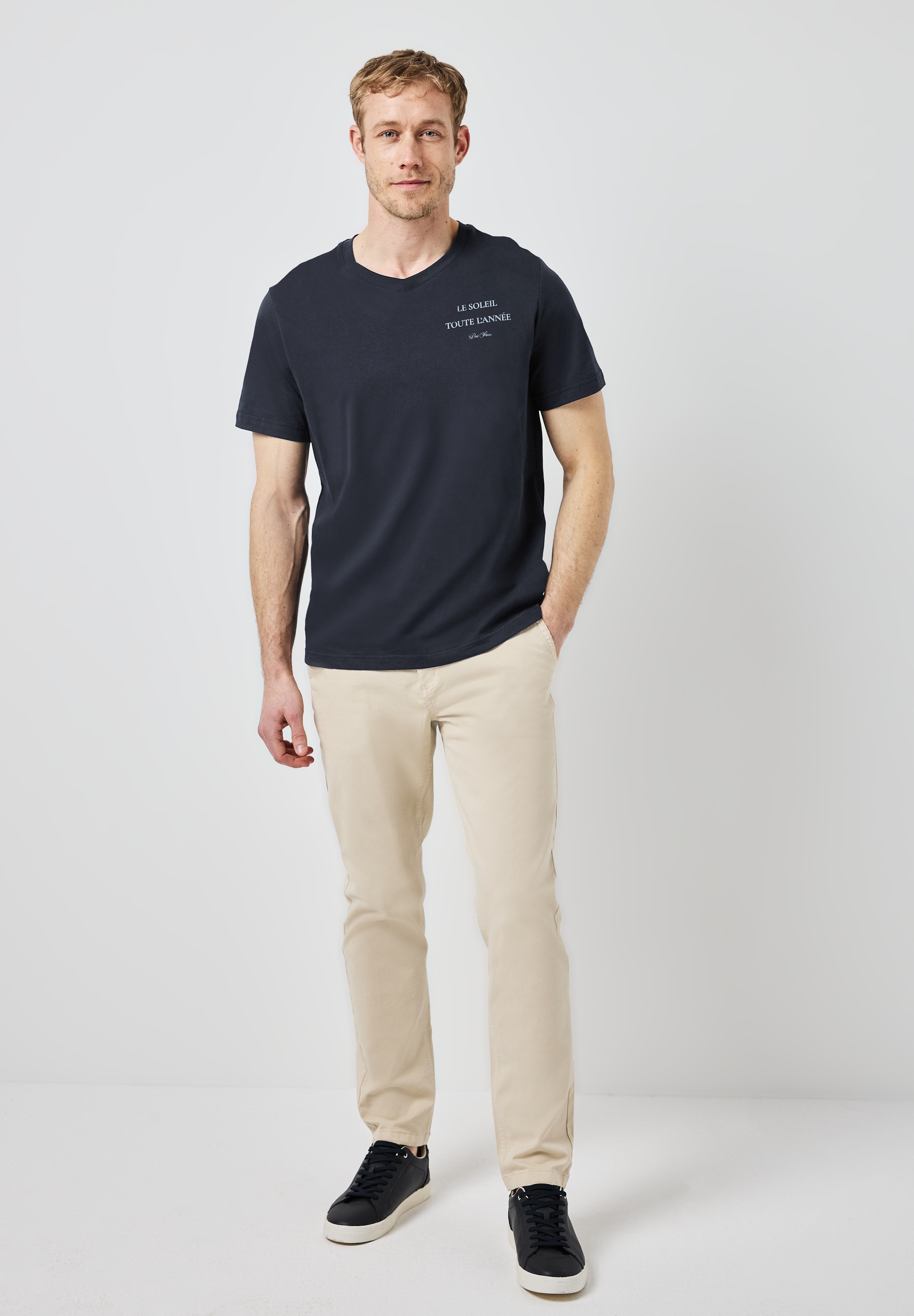 STREET ONE MEN T-Shirt, mit Wording-Print