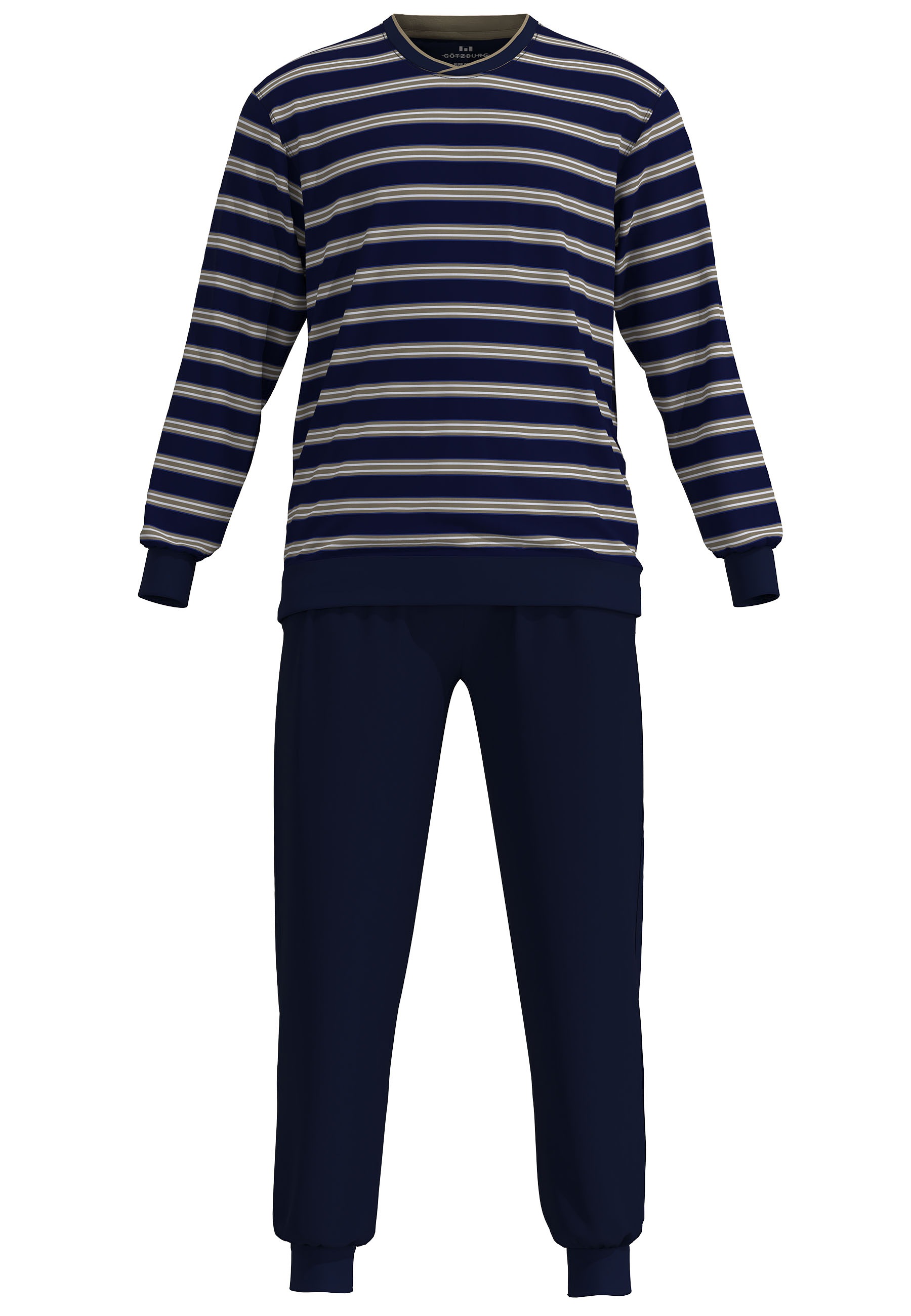 GÖTZBURG Schlafanzug "Kos" 2 tlg. mit langen Ärmeln und Rundhalsausschnitt, günstig online kaufen