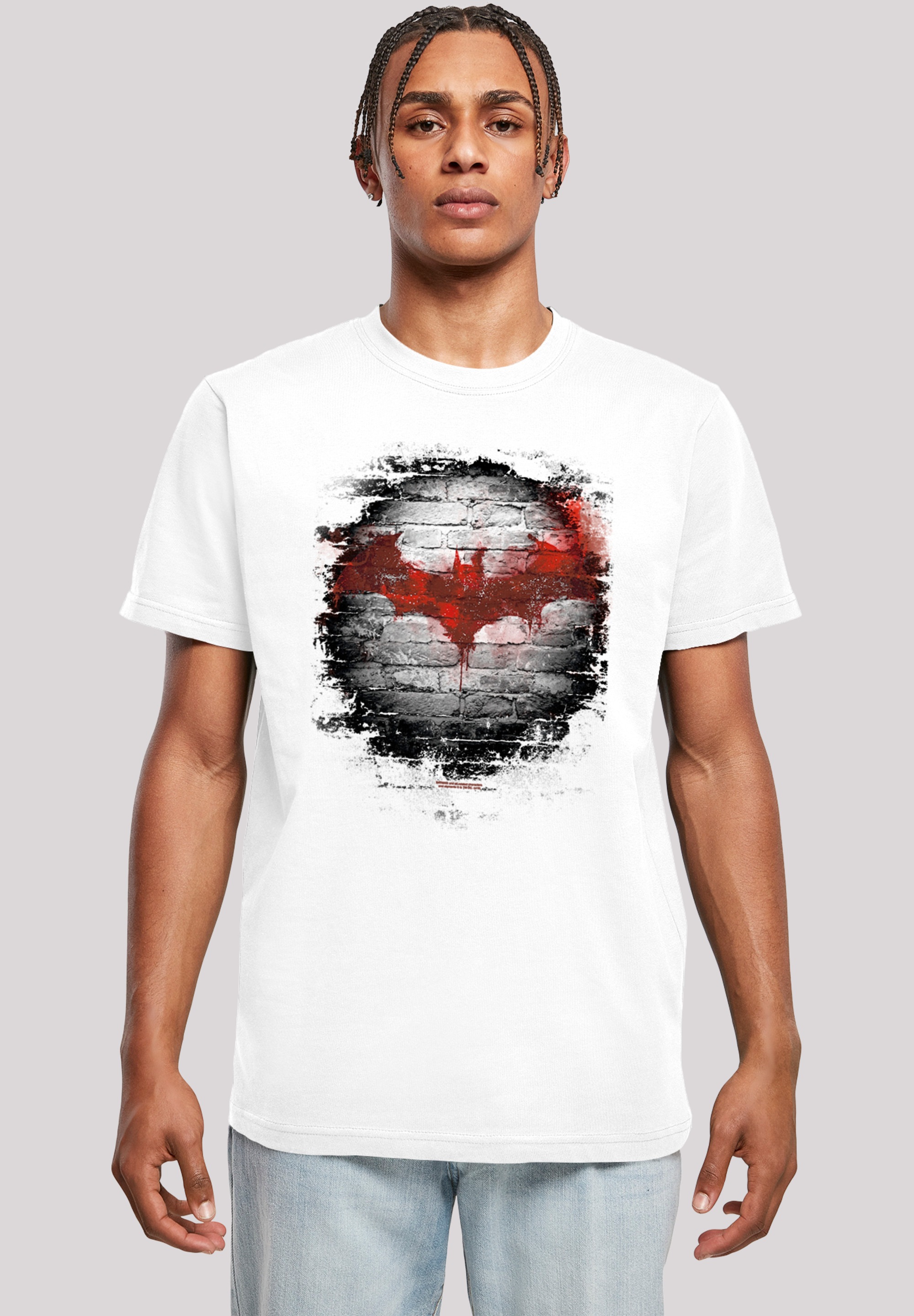 Thumbnail - F4NT4STIC Kurzarmshirt "F4NT4STIC Herren Batman Logo Wall with T-Shirt Round Neck", (1 tlg.)