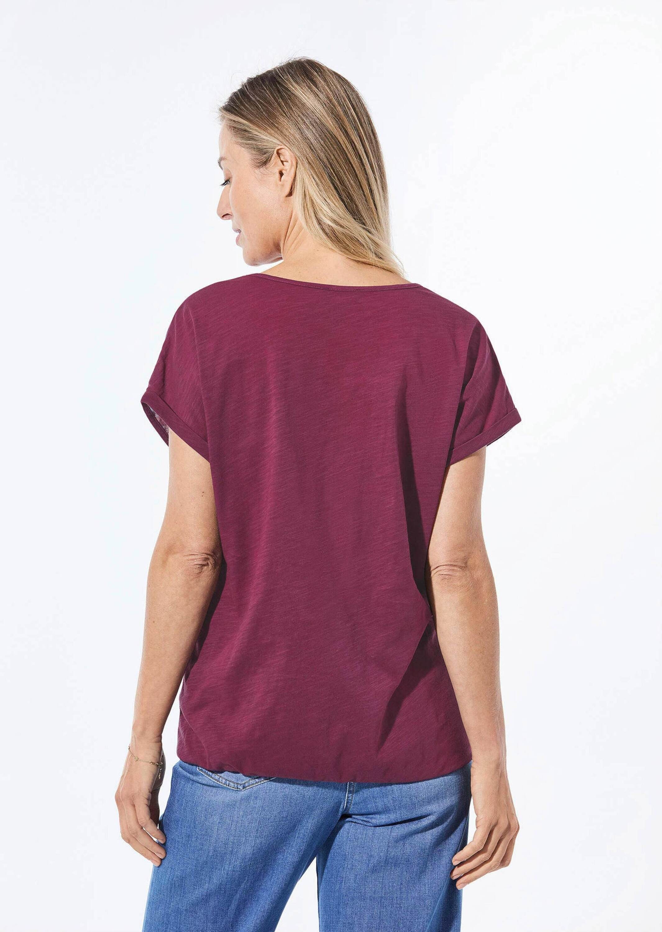 GOLDNER Kurzarmshirt »Kurzgröße Shirt aus Effektgarn«