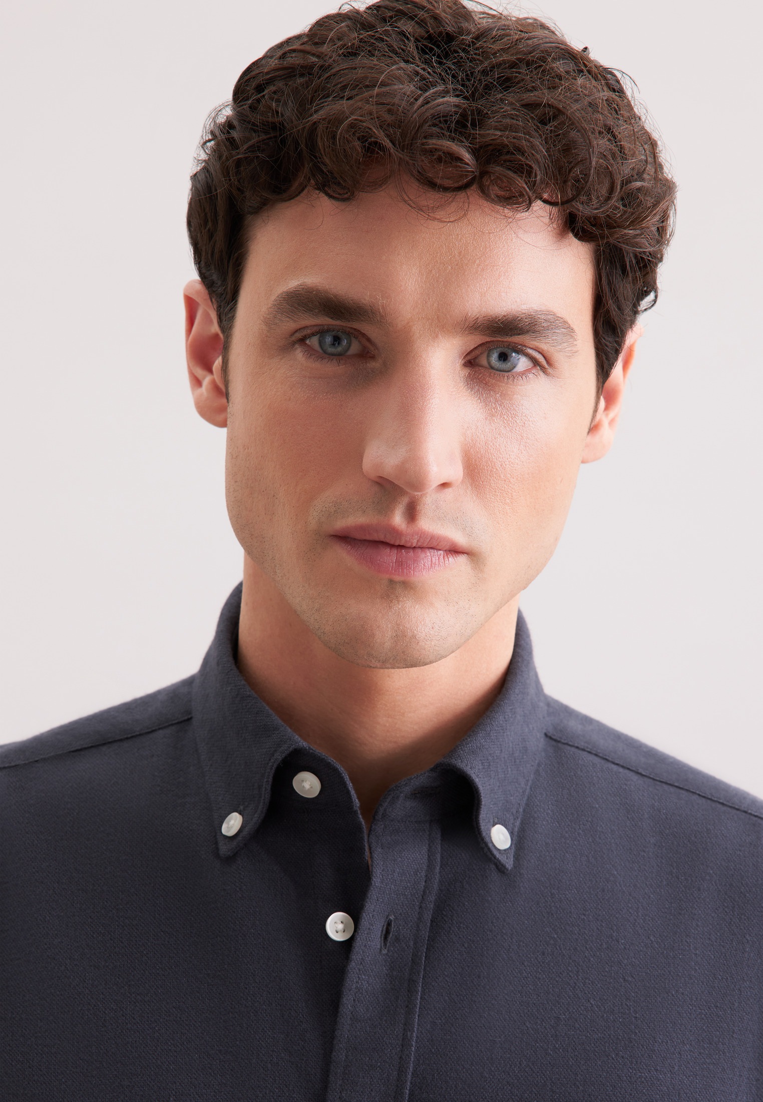 seidensticker Flanellhemd, Regular 1/1 Button-Down-Kragen Uni